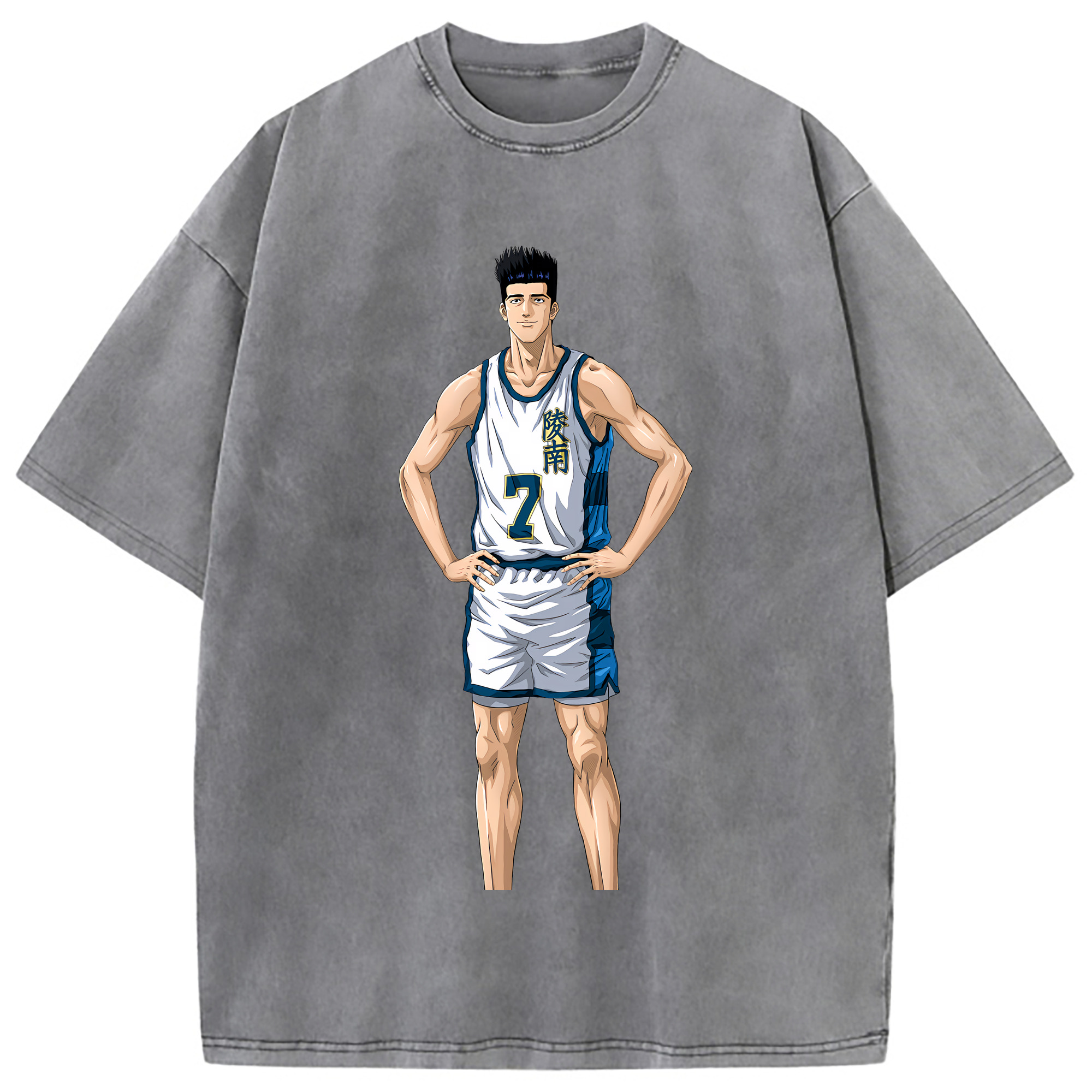 （画像用） SLAM DUNK／スラムダンク 綿100% ヴィンテージ風 半袖Tシャツ（フロントプリント）