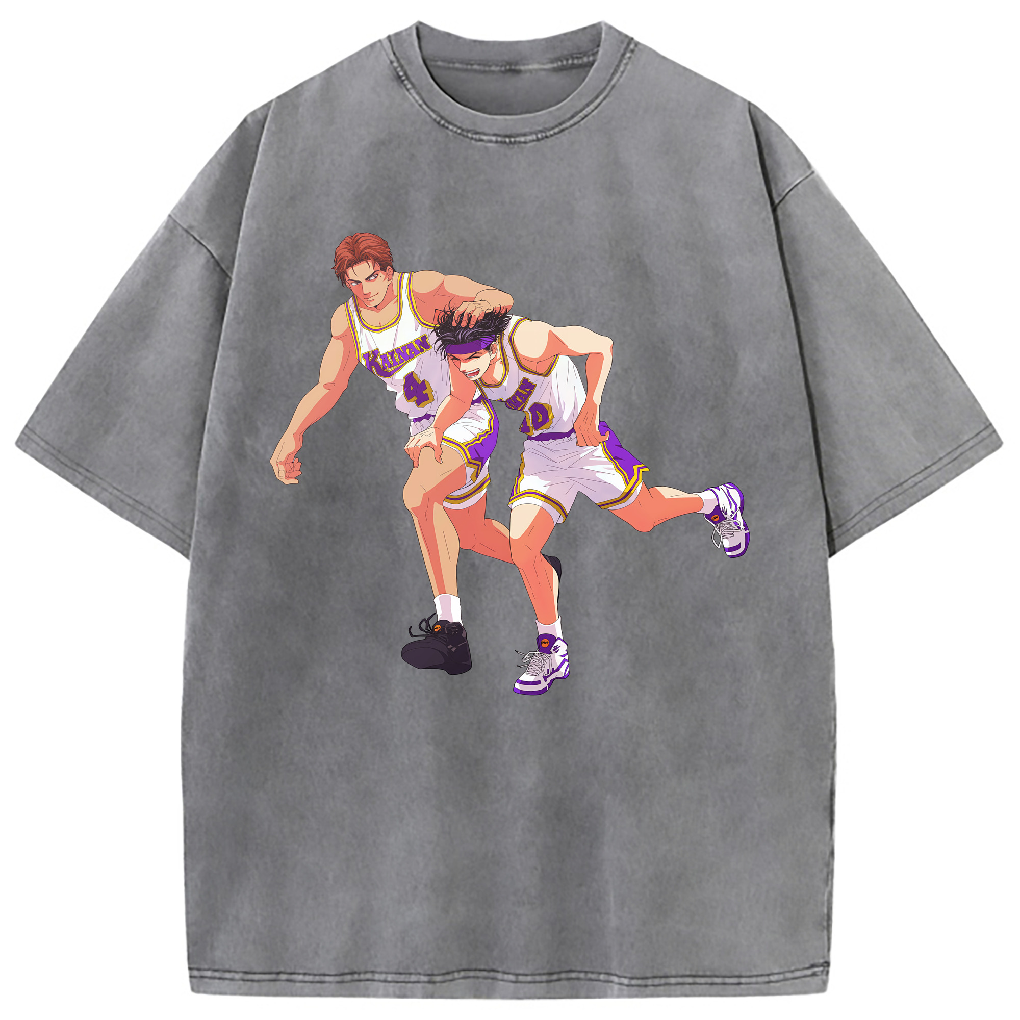 （画像用） SLAM DUNK／スラムダンク 綿100% ヴィンテージ風 半袖Tシャツ（フロントプリント）