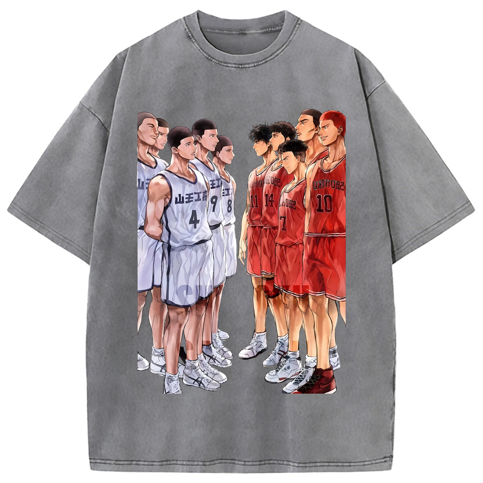 （画像用） SLAM DUNK／スラムダンク 綿100% ヴィンテージ風 半袖Tシャツ（フロントプリント）