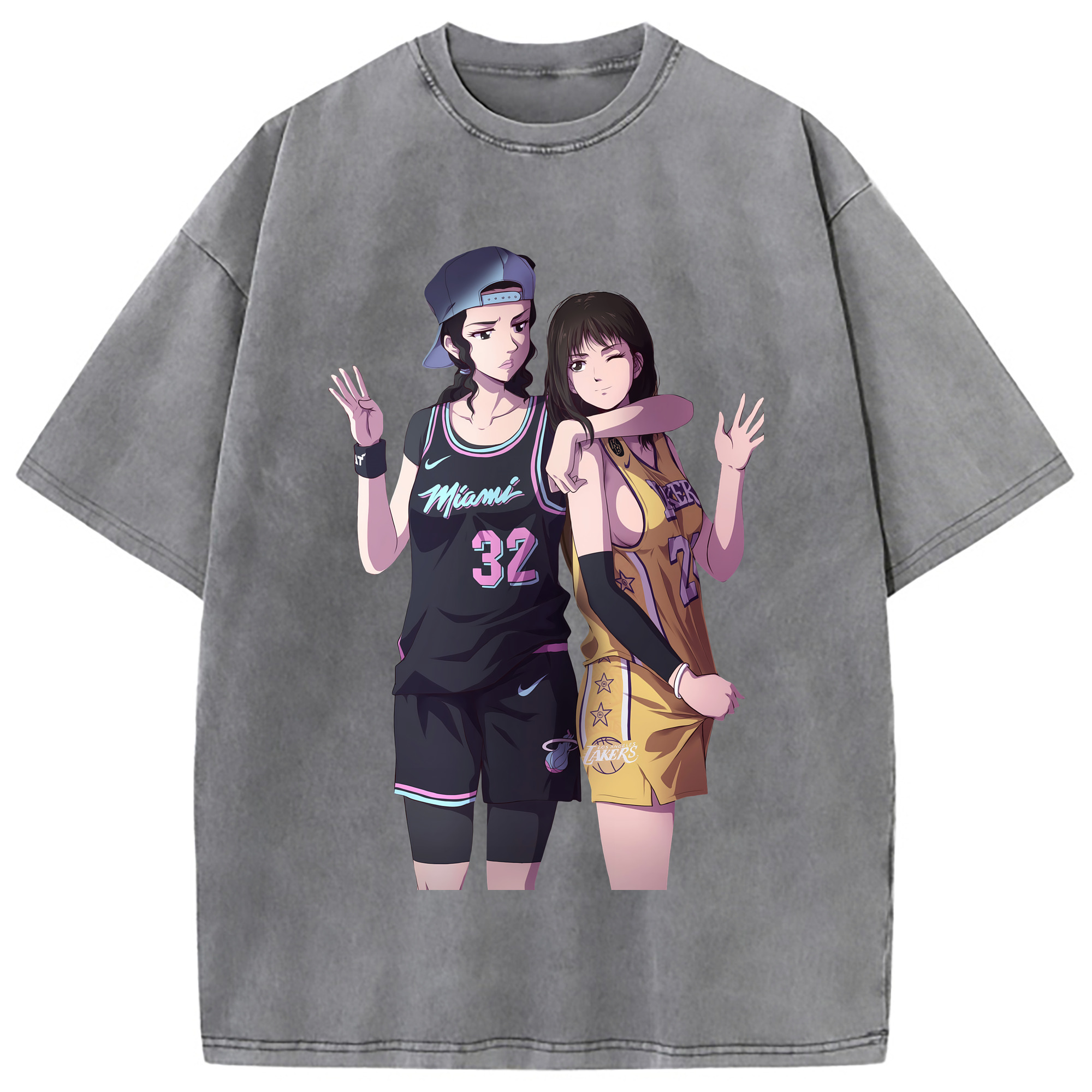 （画像用） SLAM DUNK／スラムダンク 綿100% ヴィンテージ風 半袖Tシャツ（フロントプリント）