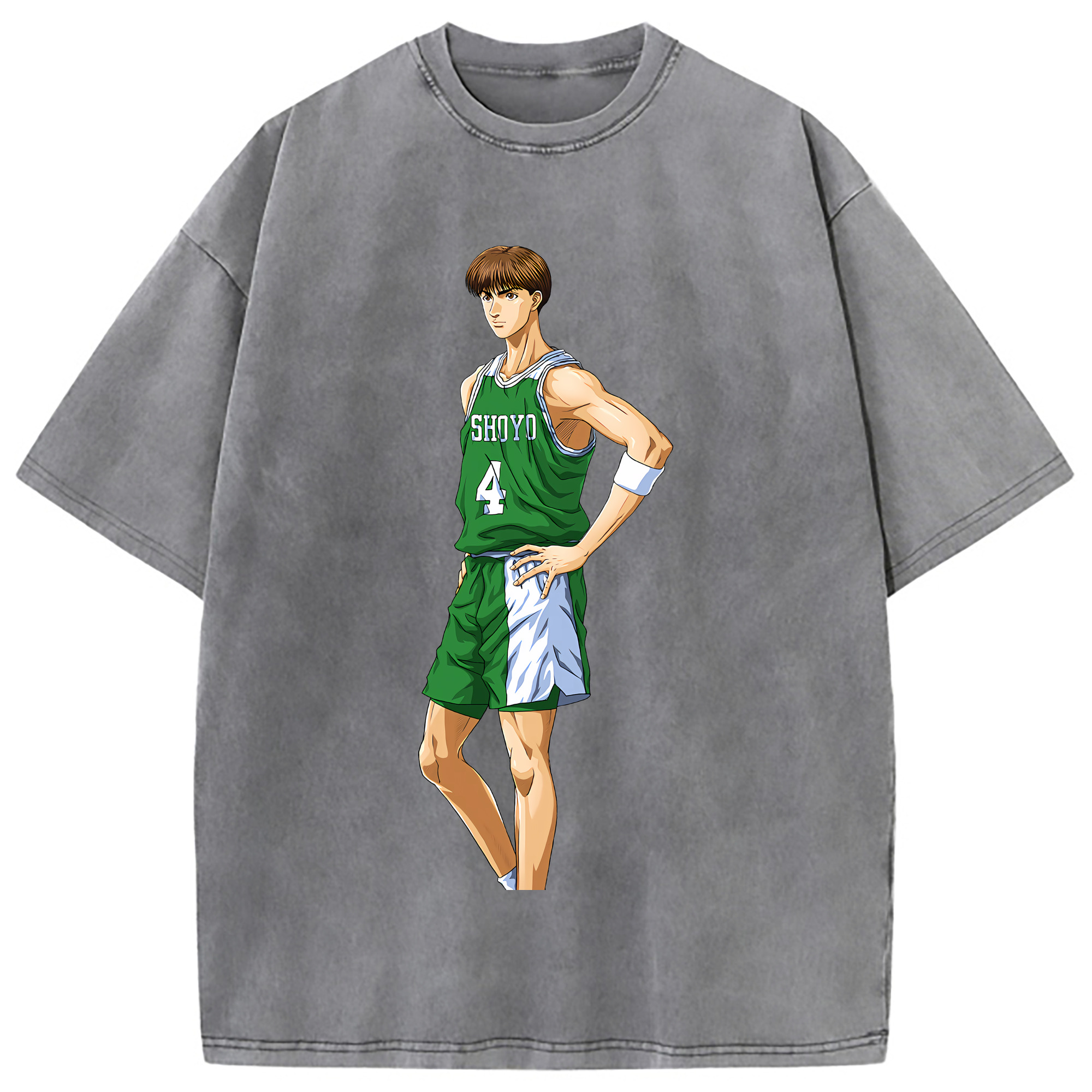 （画像用） SLAM DUNK／スラムダンク 綿100% ヴィンテージ風 半袖Tシャツ（フロントプリント）