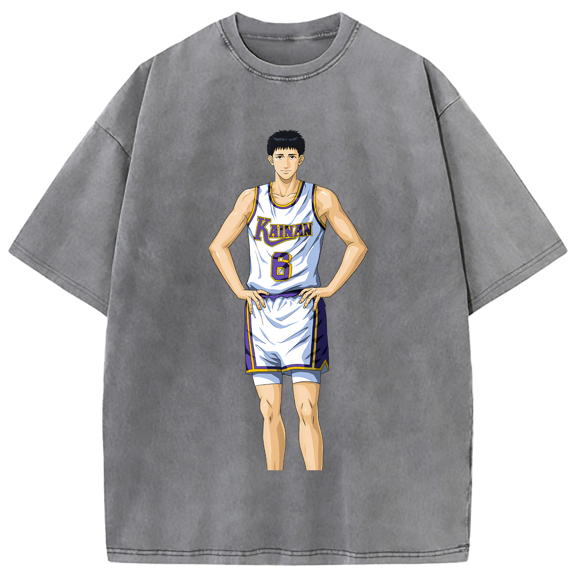 （画像用） SLAM DUNK／スラムダンク 綿100% ヴィンテージ風 半袖Tシャツ（フロントプリント）