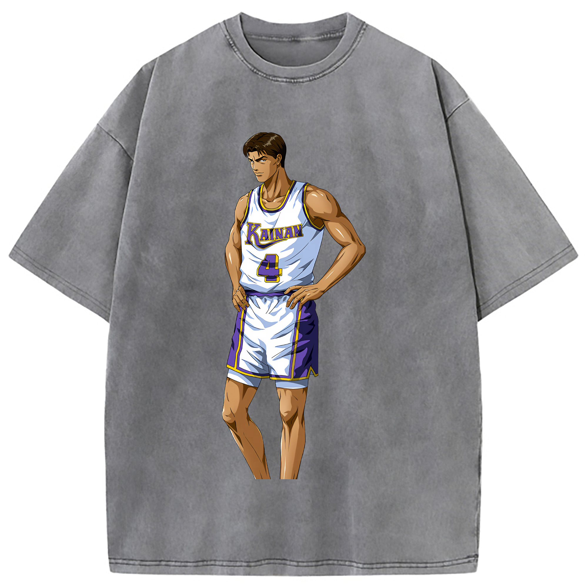 （画像用） SLAM DUNK／スラムダンク 綿100% ヴィンテージ風 半袖Tシャツ（フロントプリント）