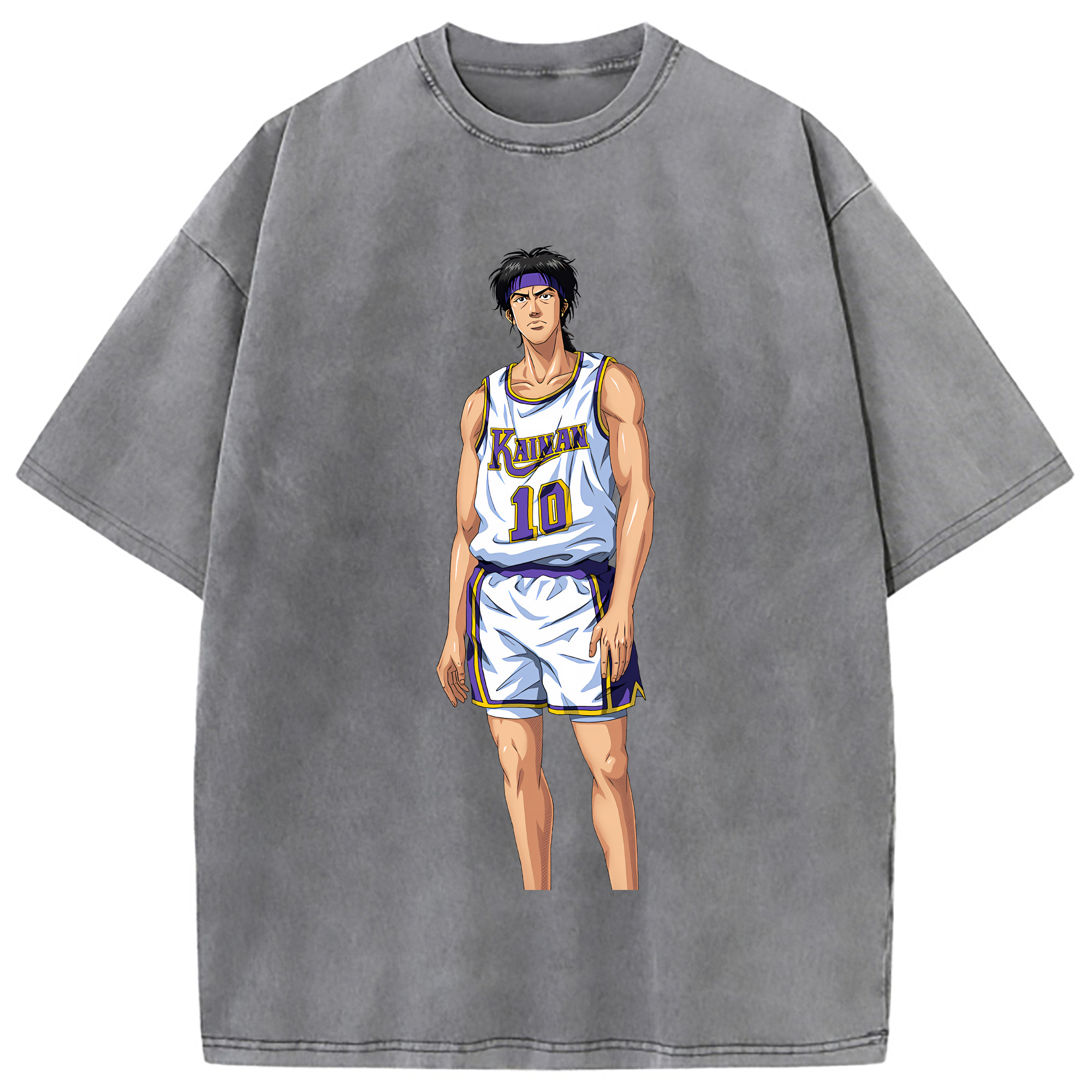 （画像用） SLAM DUNK／スラムダンク 綿100% ヴィンテージ風 半袖Tシャツ（フロントプリント）