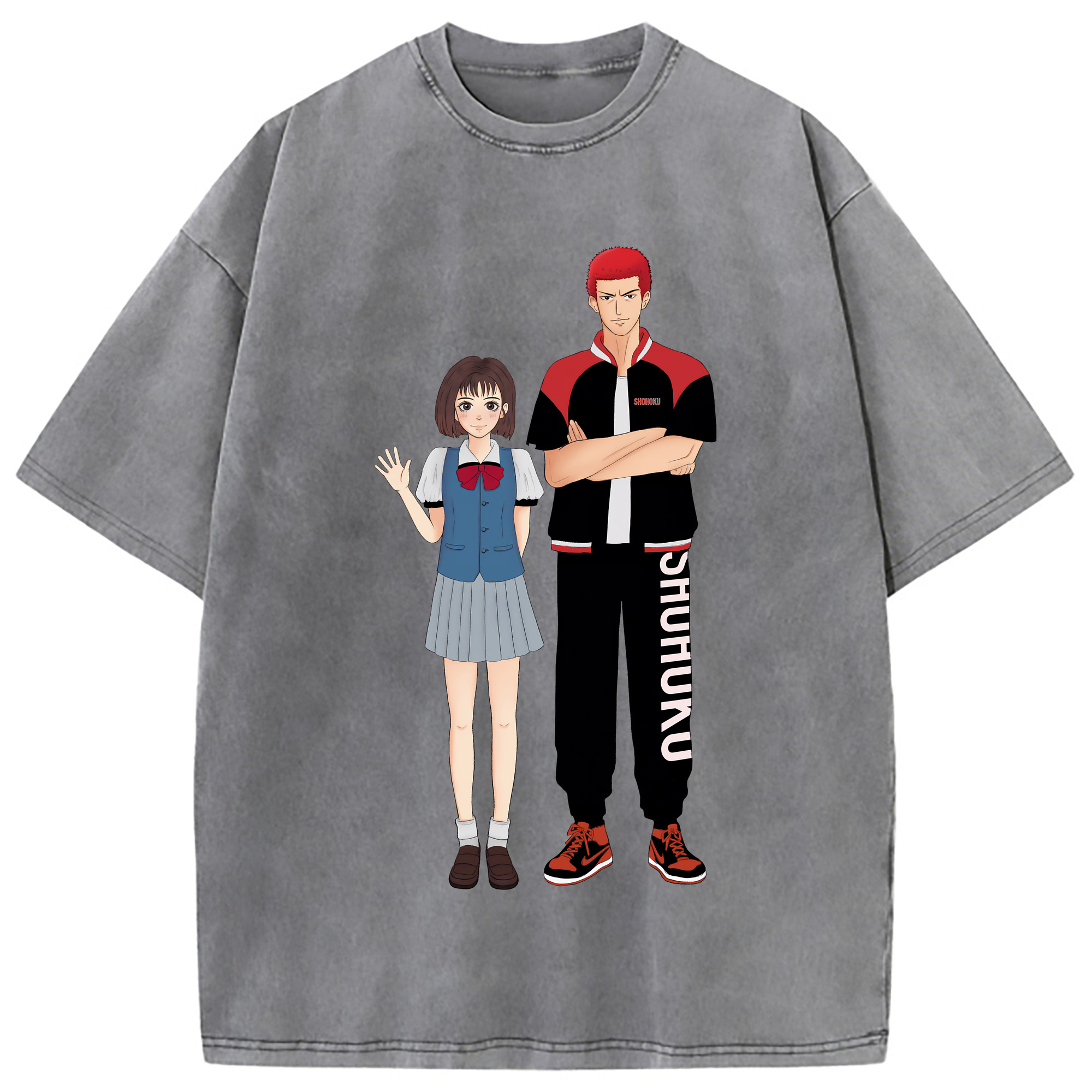 （画像用） SLAM DUNK／スラムダンク 綿100% ヴィンテージ風 半袖Tシャツ（フロントプリント）