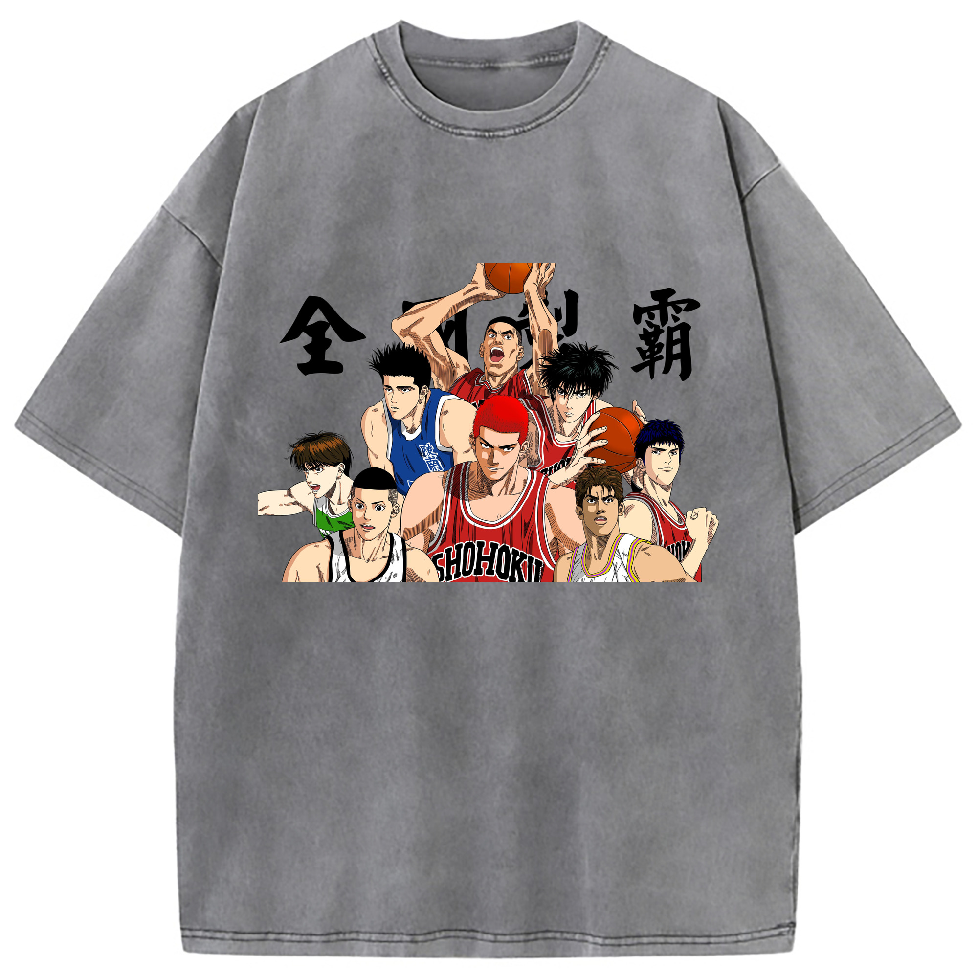 （画像用） SLAM DUNK／スラムダンク 綿100% ヴィンテージ風 半袖Tシャツ（フロントプリント）