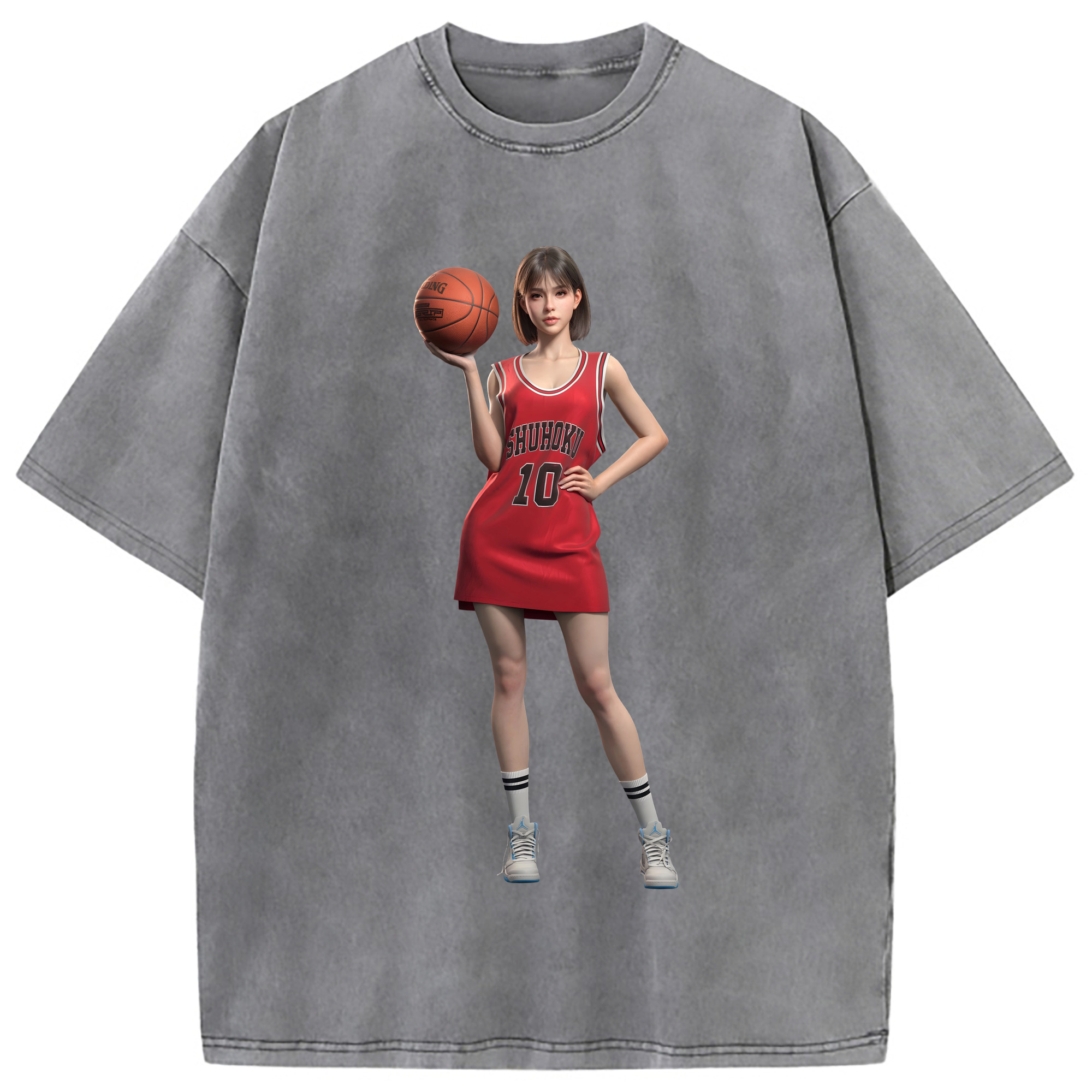 （画像用） SLAM DUNK／スラムダンク 綿100% ヴィンテージ風 半袖Tシャツ（フロントプリント）