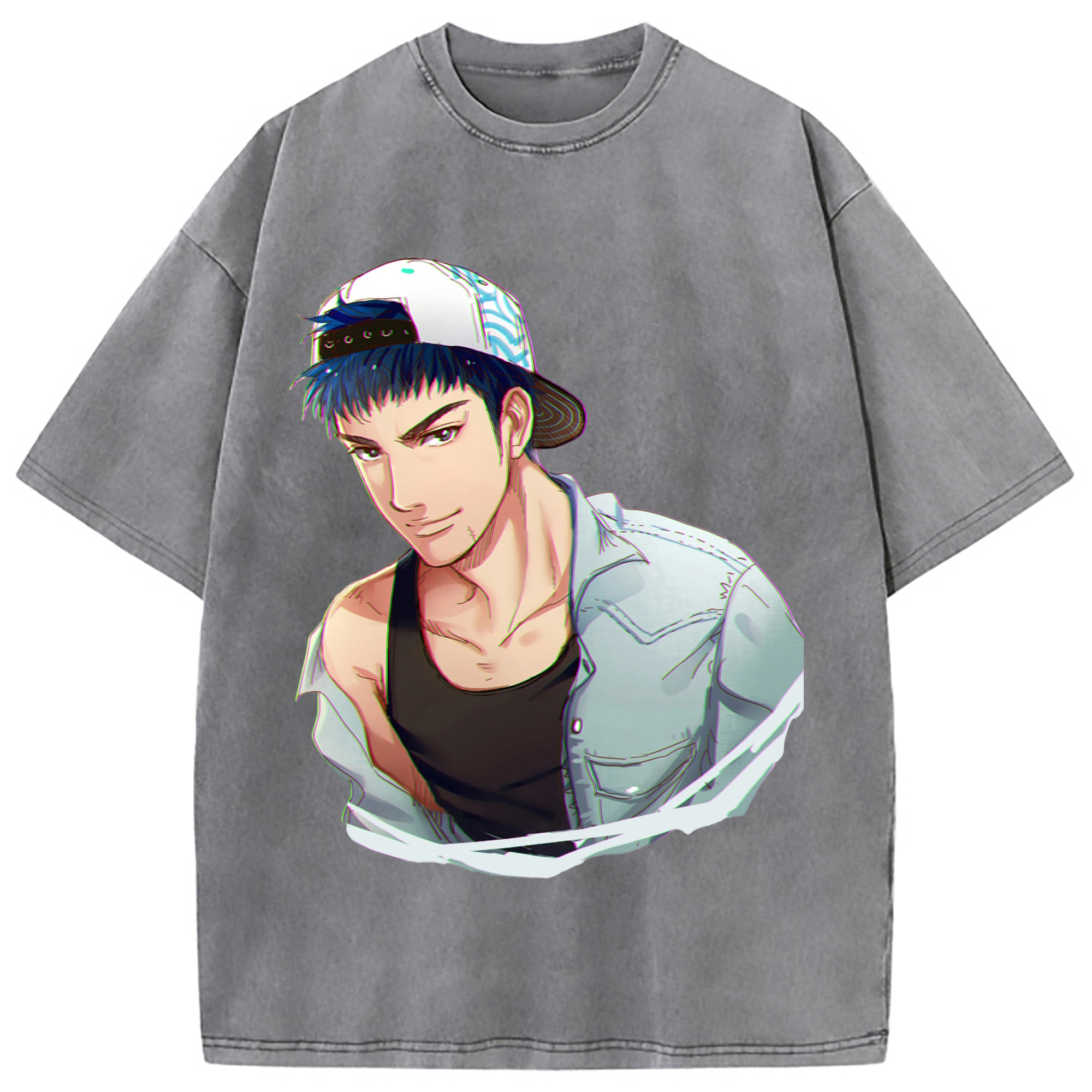 （画像用） SLAM DUNK／スラムダンク 綿100% ヴィンテージ風 半袖Tシャツ（フロントプリント）