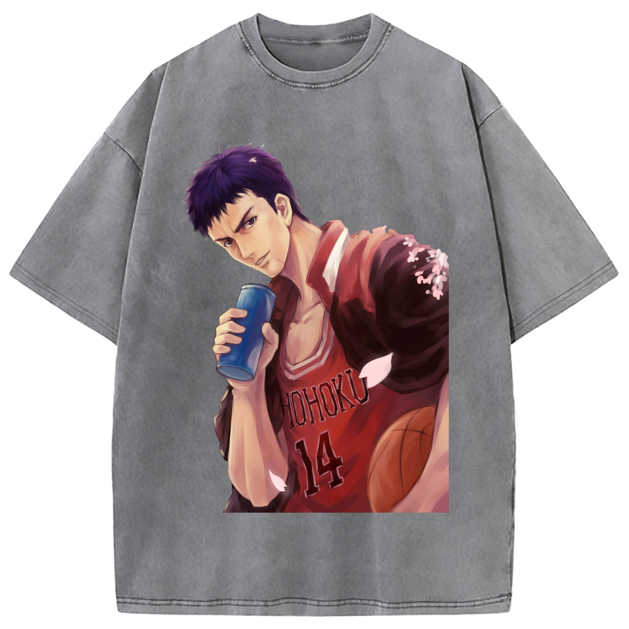 （画像用） SLAM DUNK／スラムダンク 綿100% ヴィンテージ風 半袖Tシャツ（フロントプリント）
