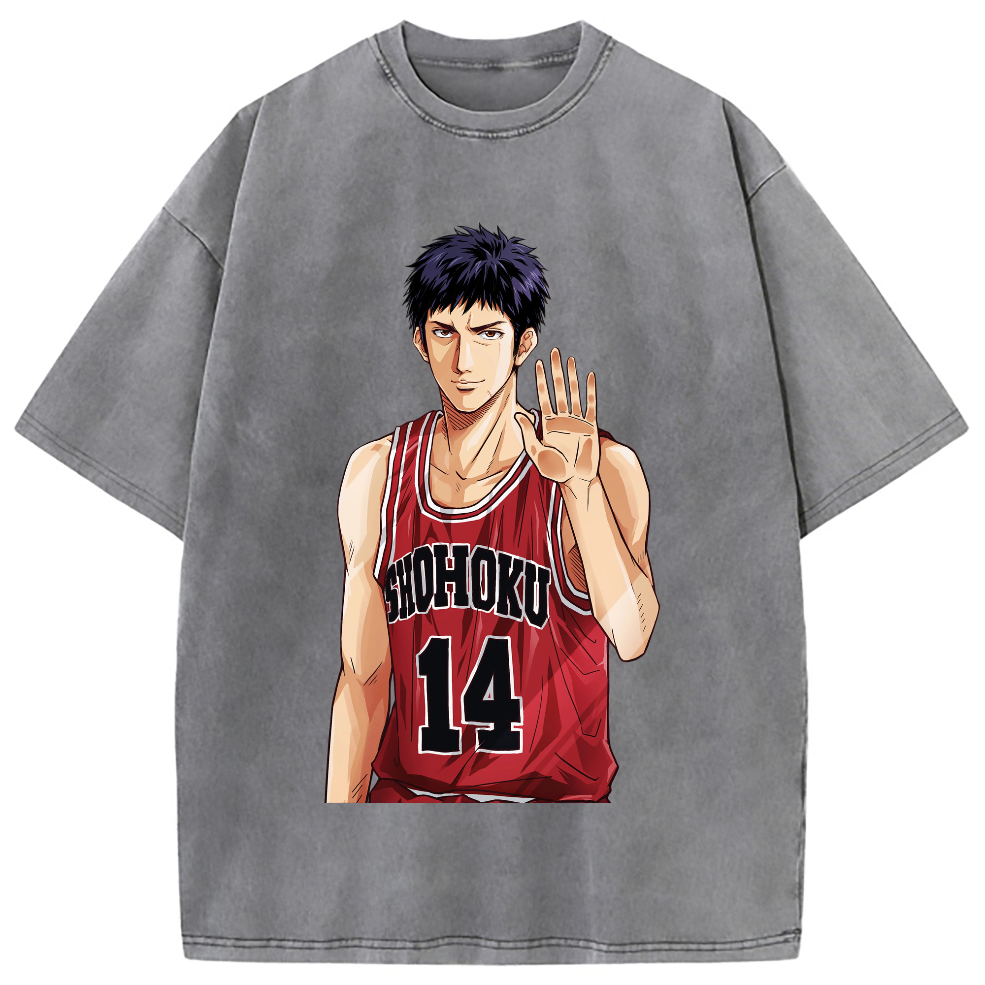 （画像用） SLAM DUNK／スラムダンク 綿100% ヴィンテージ風 半袖Tシャツ（フロントプリント）