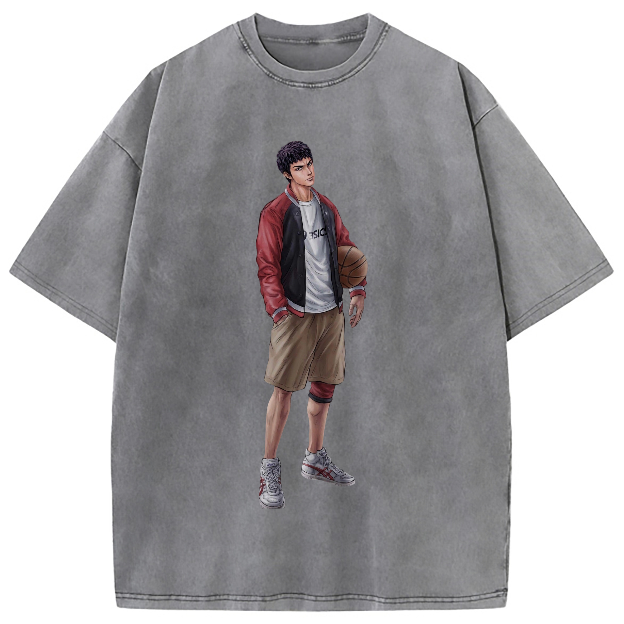 （画像用） SLAM DUNK／スラムダンク 綿100% ヴィンテージ風 半袖Tシャツ（フロントプリント）