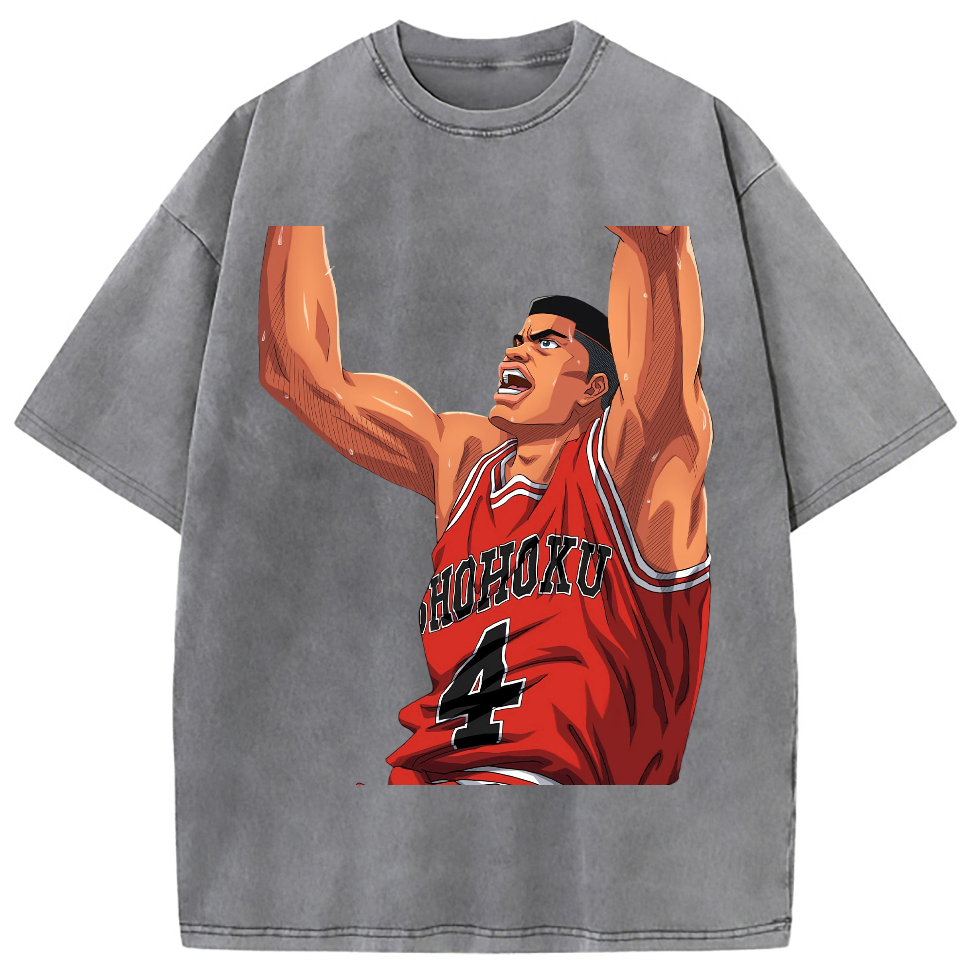 （画像用） SLAM DUNK／スラムダンク 綿100% ヴィンテージ風 半袖Tシャツ（フロントプリント）