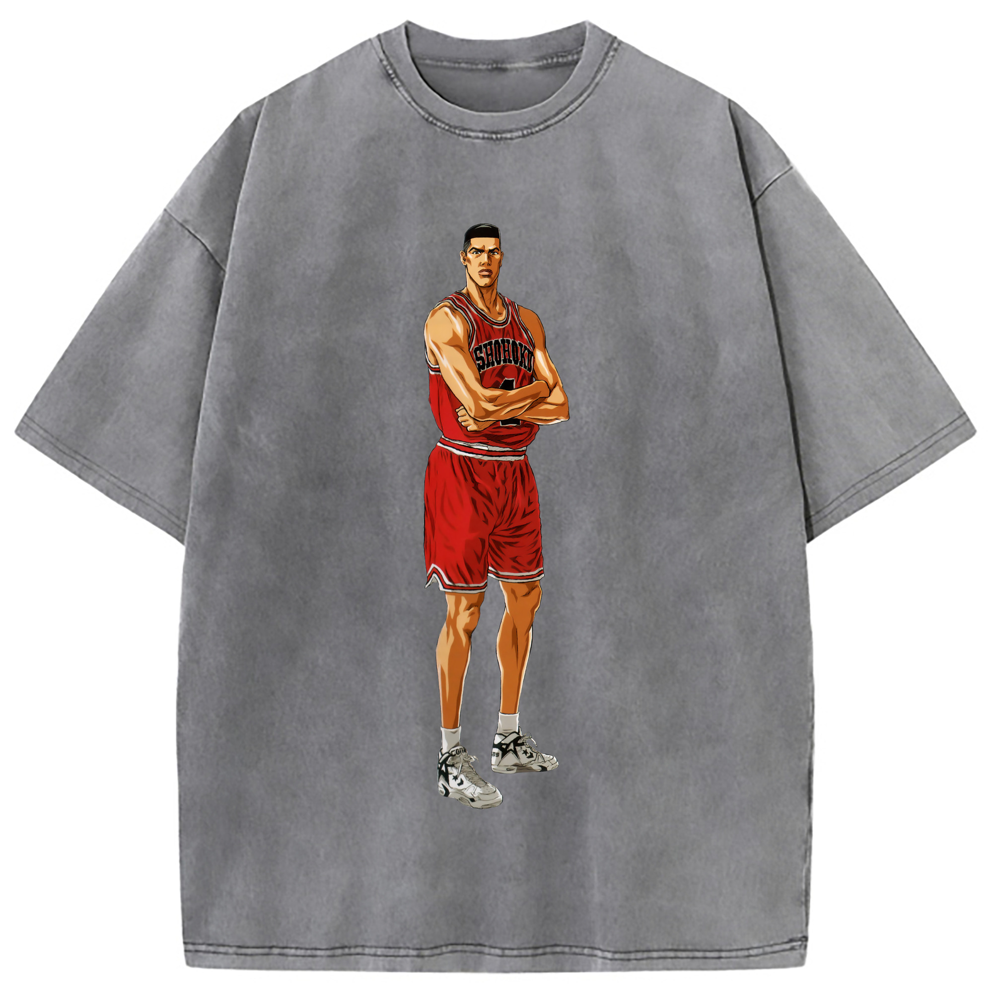 （画像用） SLAM DUNK／スラムダンク 綿100% ヴィンテージ風 半袖Tシャツ（フロントプリント）