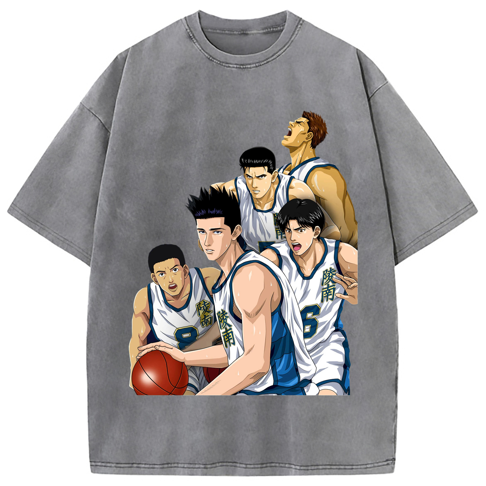 （画像用） SLAM DUNK／スラムダンク 綿100% ヴィンテージ風 半袖Tシャツ（フロントプリント）