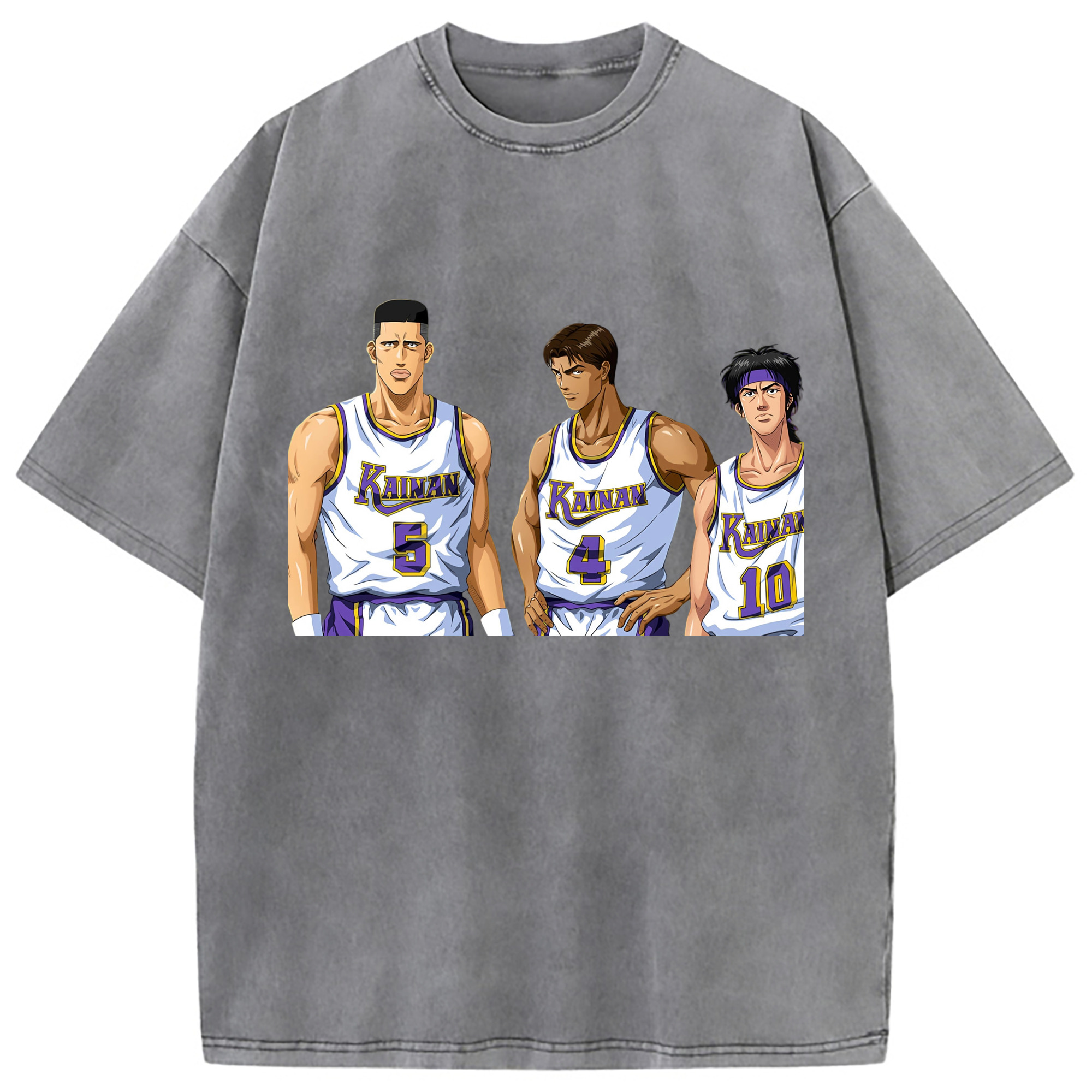 （画像用） SLAM DUNK／スラムダンク 綿100% ヴィンテージ風 半袖Tシャツ（フロントプリント）