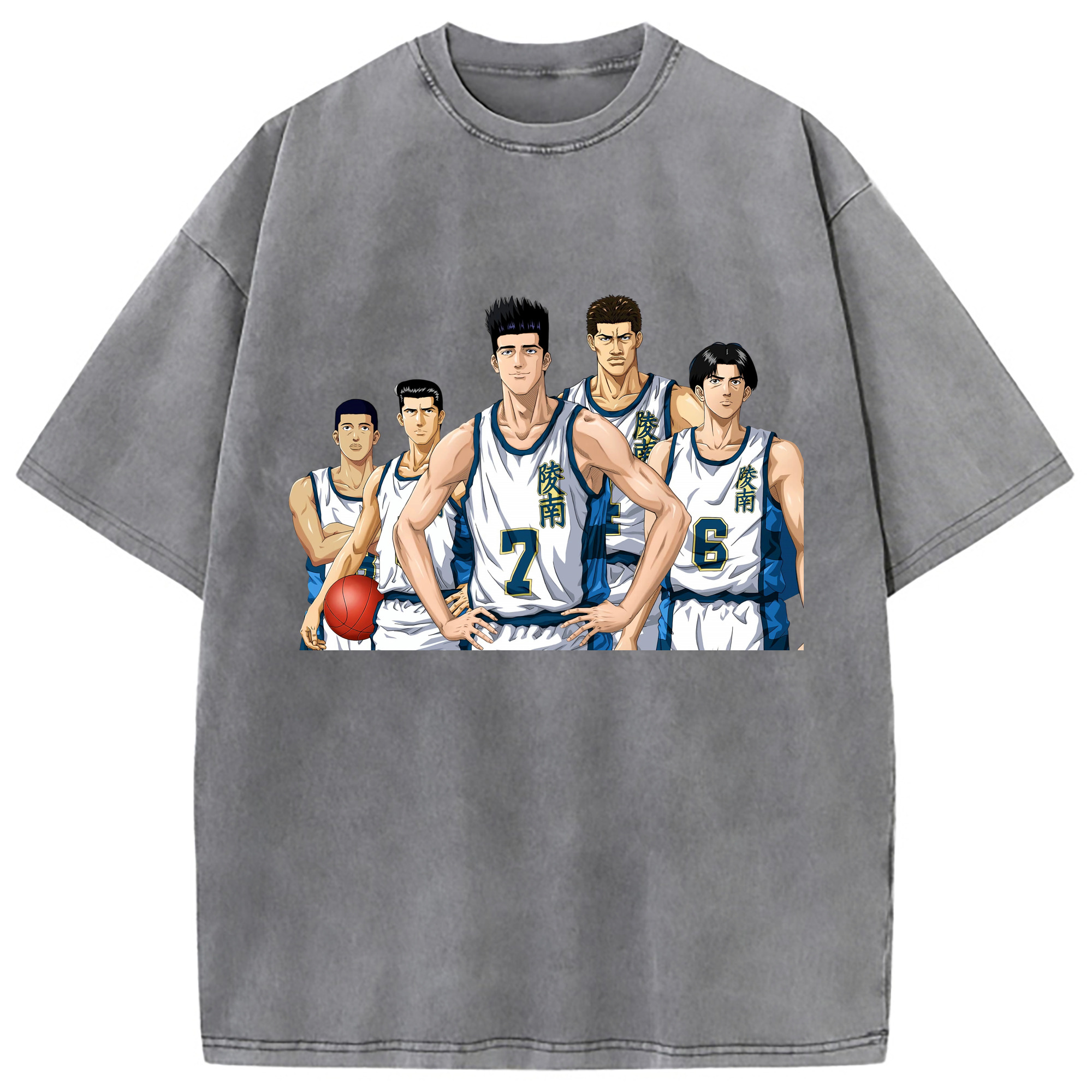 （画像用） SLAM DUNK／スラムダンク 綿100% ヴィンテージ風 半袖Tシャツ（フロントプリント）