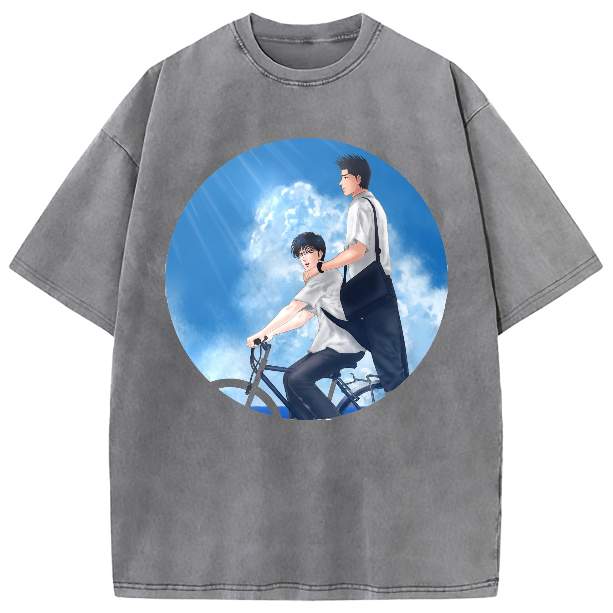 （画像用） SLAM DUNK／スラムダンク 綿100% ヴィンテージ風 半袖Tシャツ（フロントプリント）