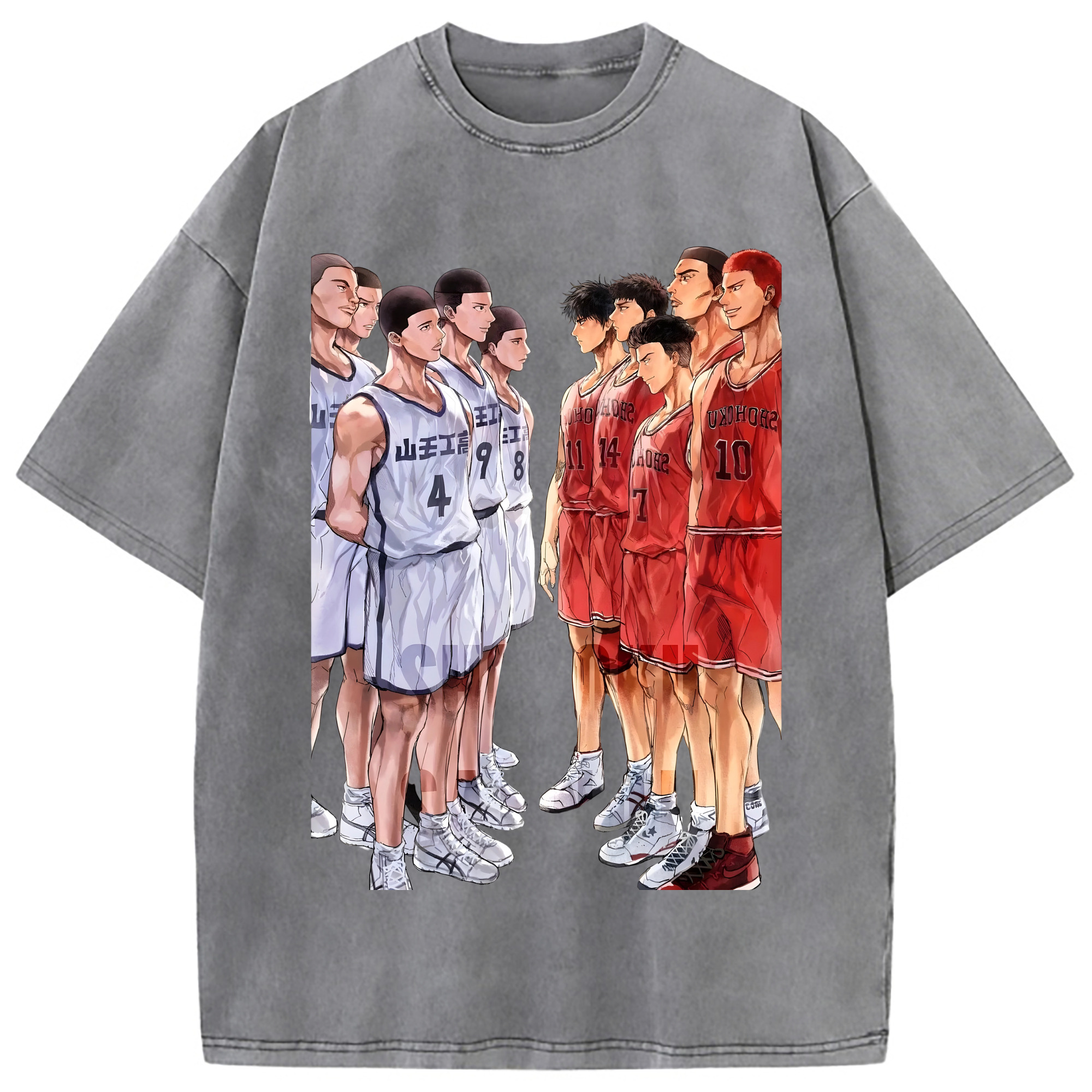 （画像用） SLAM DUNK／スラムダンク 綿100% ヴィンテージ風 半袖Tシャツ（フロントプリント）