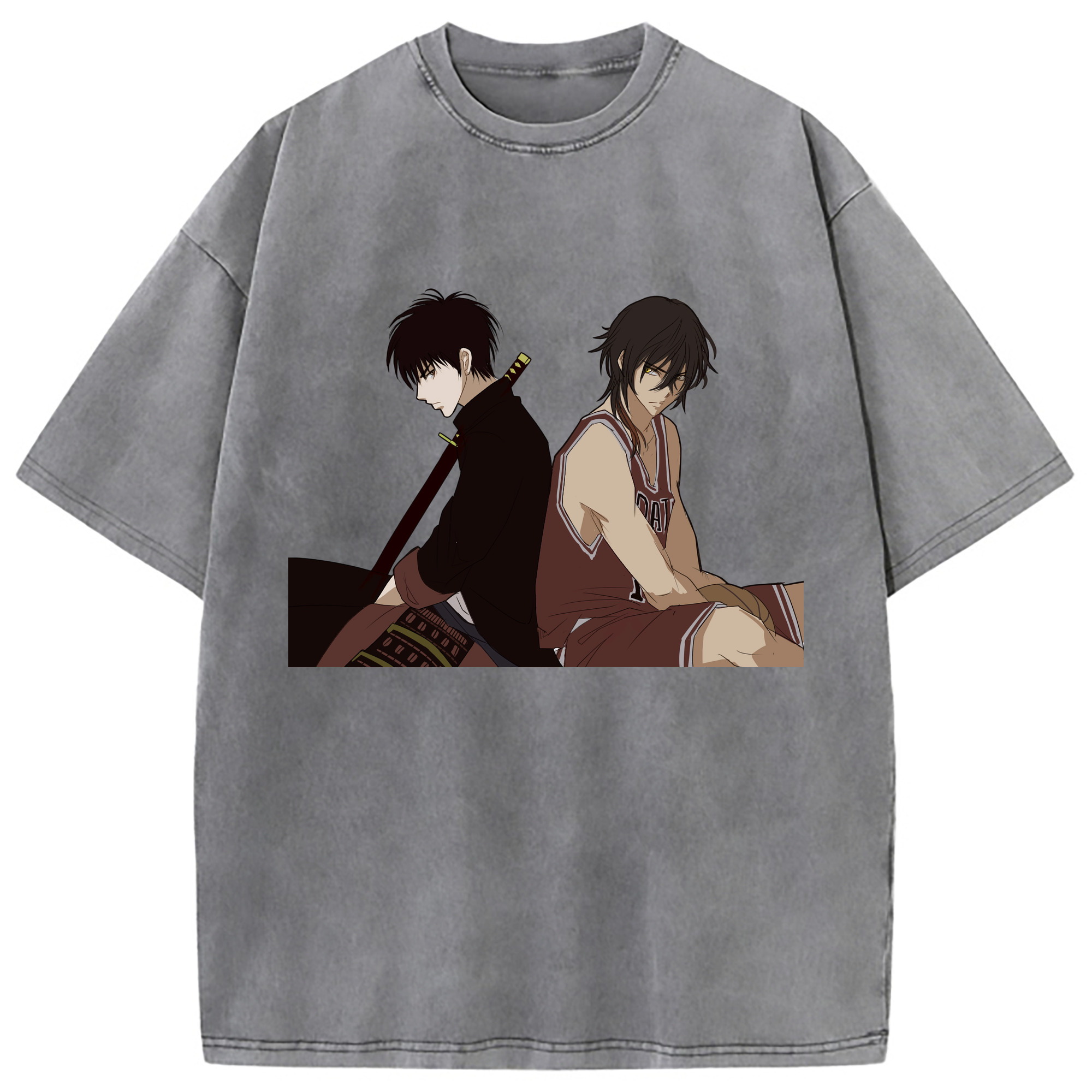 （画像用） SLAM DUNK／スラムダンク 綿100% ヴィンテージ風 半袖Tシャツ（フロントプリント）