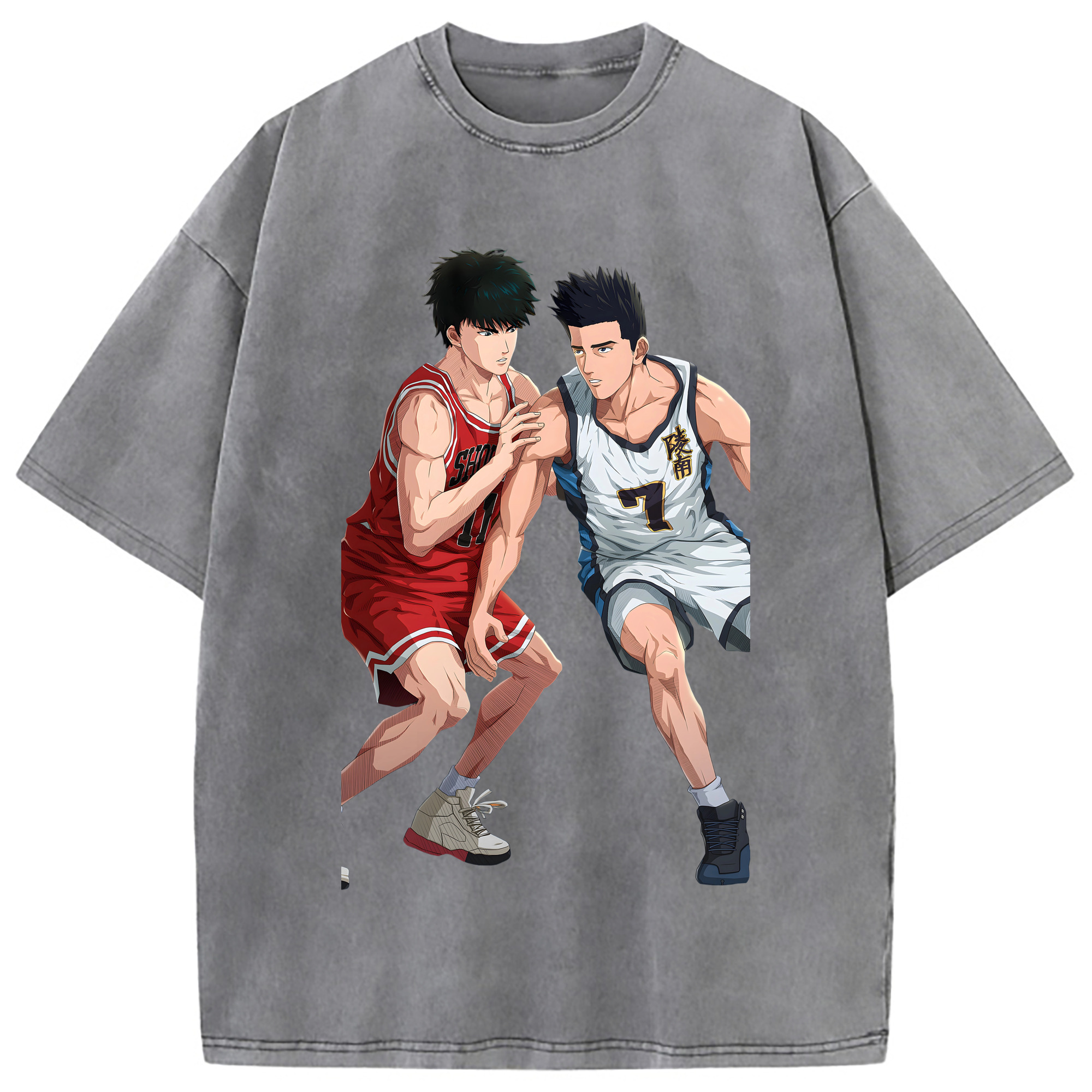 （画像用） SLAM DUNK／スラムダンク 綿100% ヴィンテージ風 半袖Tシャツ（フロントプリント）