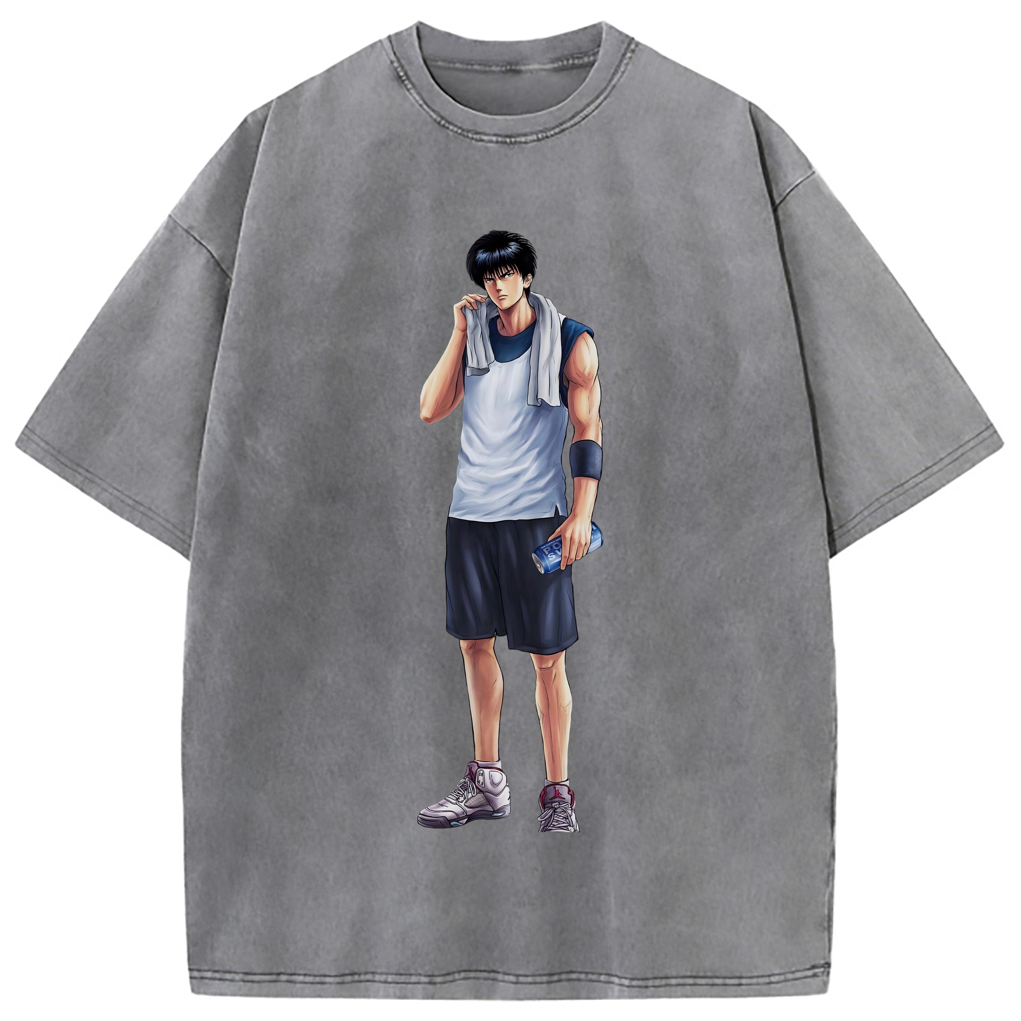 （画像用） SLAM DUNK／スラムダンク 綿100% ヴィンテージ風 半袖Tシャツ（フロントプリント）