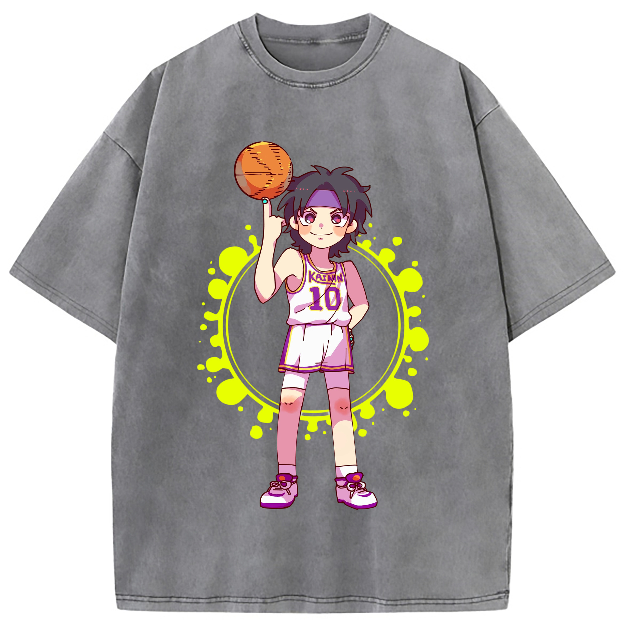 （画像用） SLAM DUNK／スラムダンク 綿100% ヴィンテージ風 半袖Tシャツ（フロントプリント）