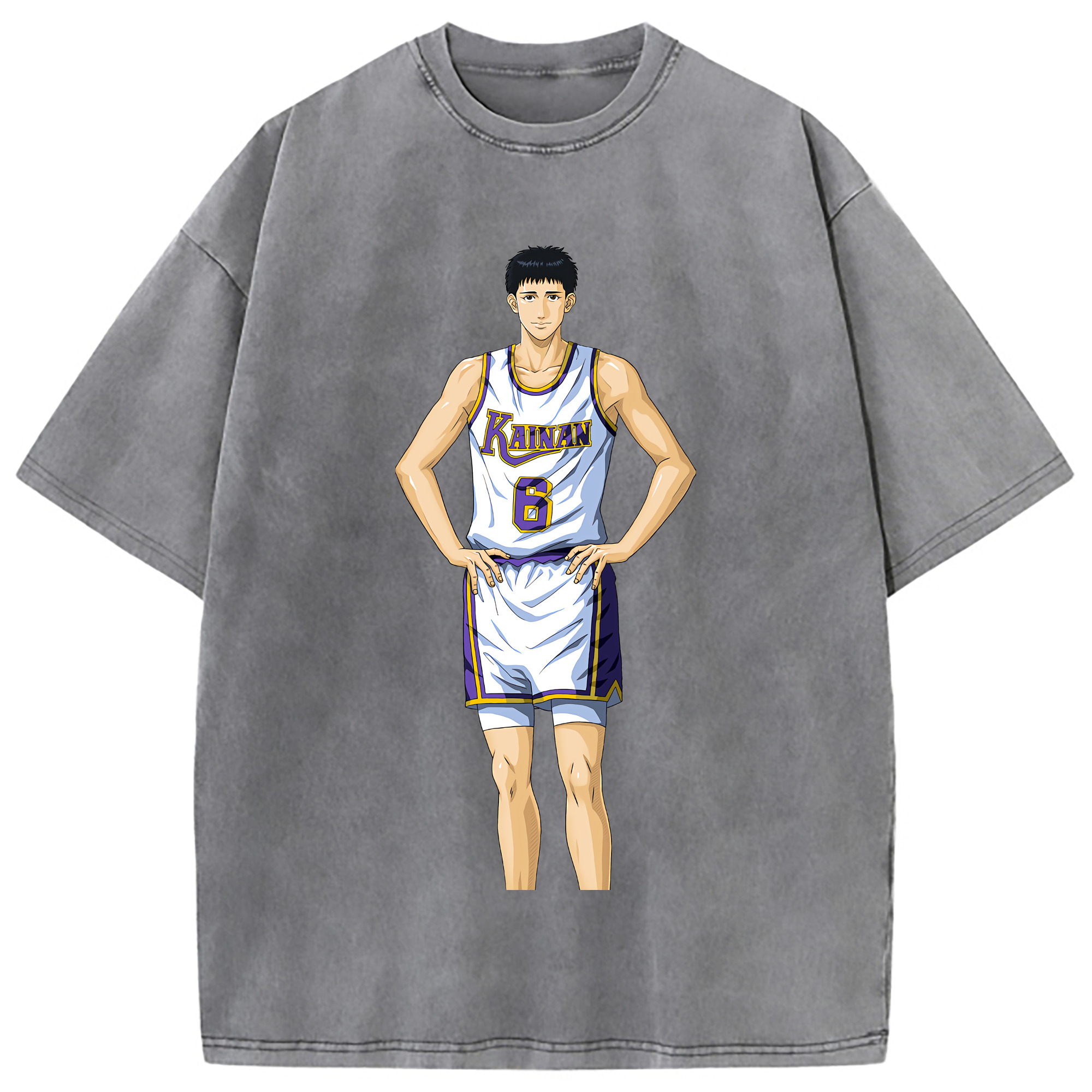 （画像用） SLAM DUNK／スラムダンク 綿100% ヴィンテージ風 半袖Tシャツ（フロントプリント）