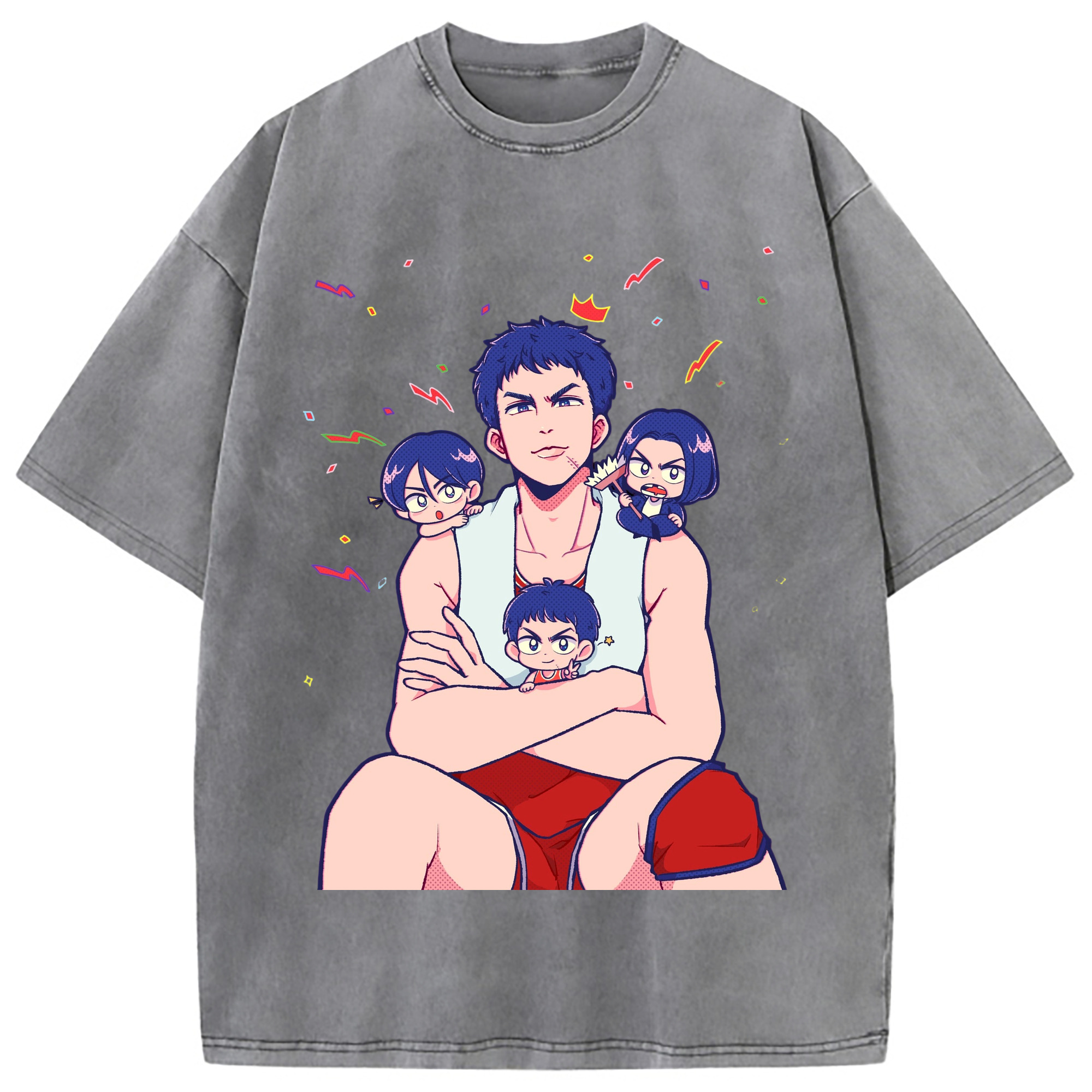 （画像用） SLAM DUNK／スラムダンク 綿100% ヴィンテージ風 半袖Tシャツ（フロントプリント）