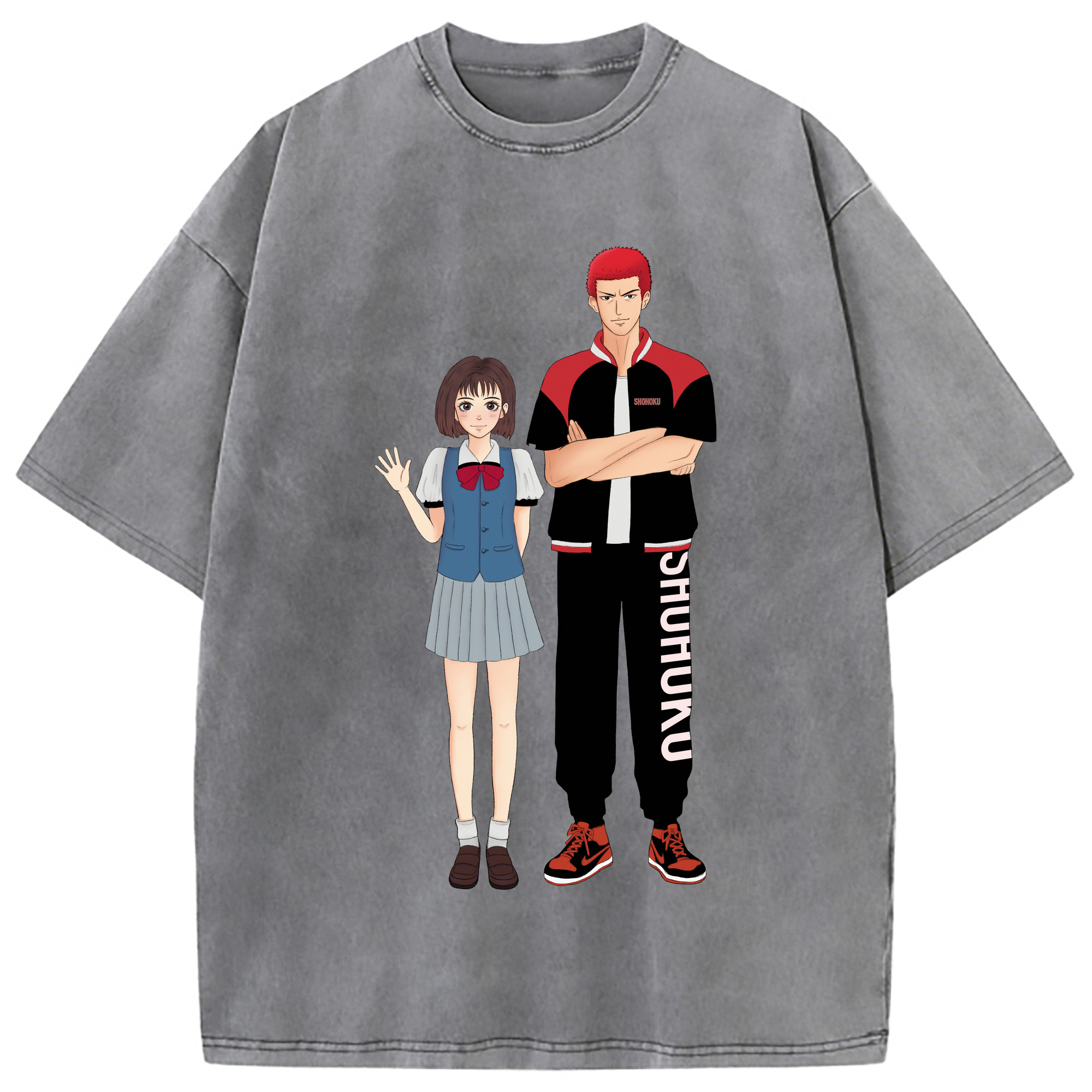 （画像用） SLAM DUNK／スラムダンク 綿100% ヴィンテージ風 半袖Tシャツ（フロントプリント）