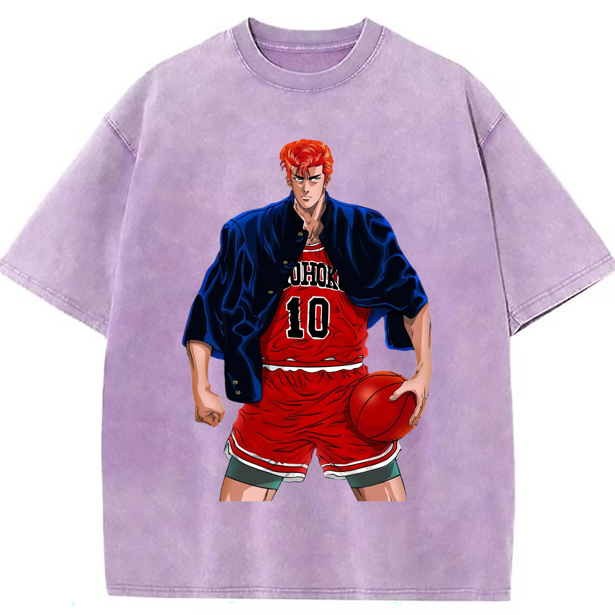 （画像用） SLAM DUNK／スラムダンク 綿100% ヴィンテージ風 半袖Tシャツ（フロントプリント）
