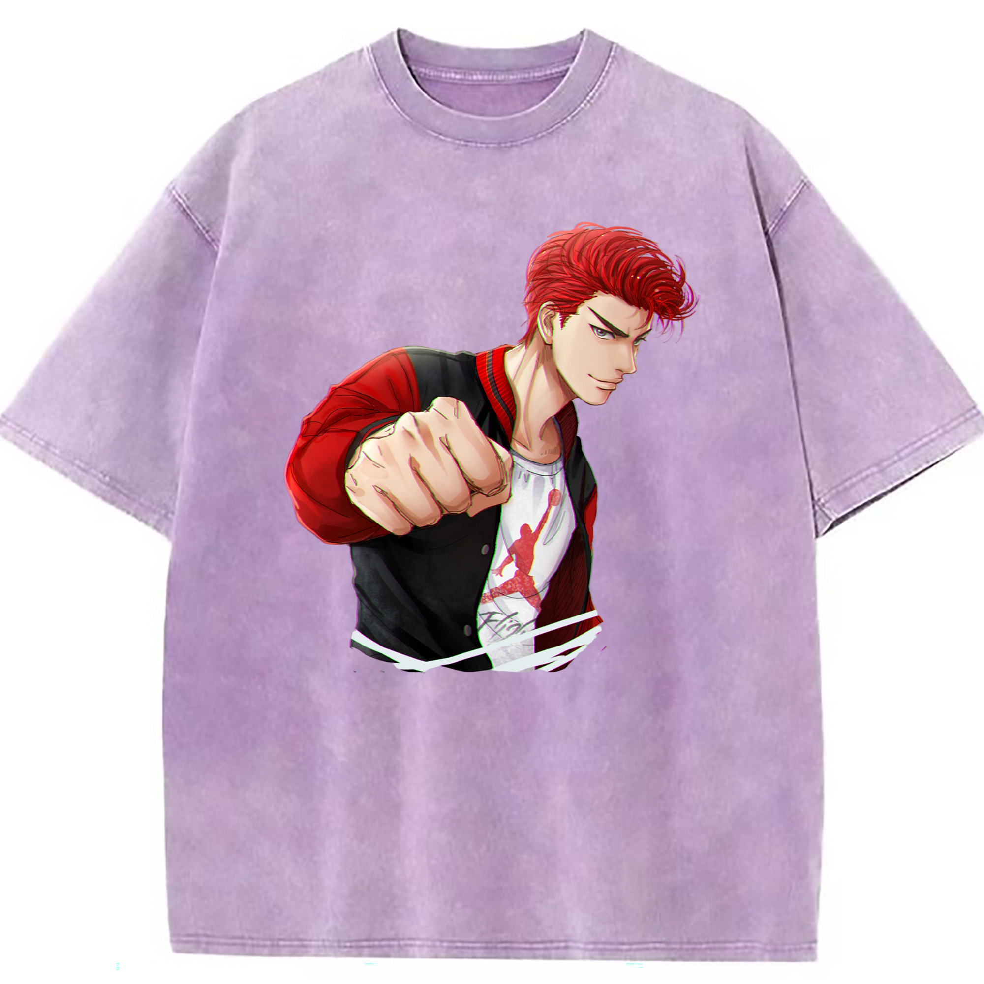 （画像用） SLAM DUNK／スラムダンク 綿100% ヴィンテージ風 半袖Tシャツ（フロントプリント）
