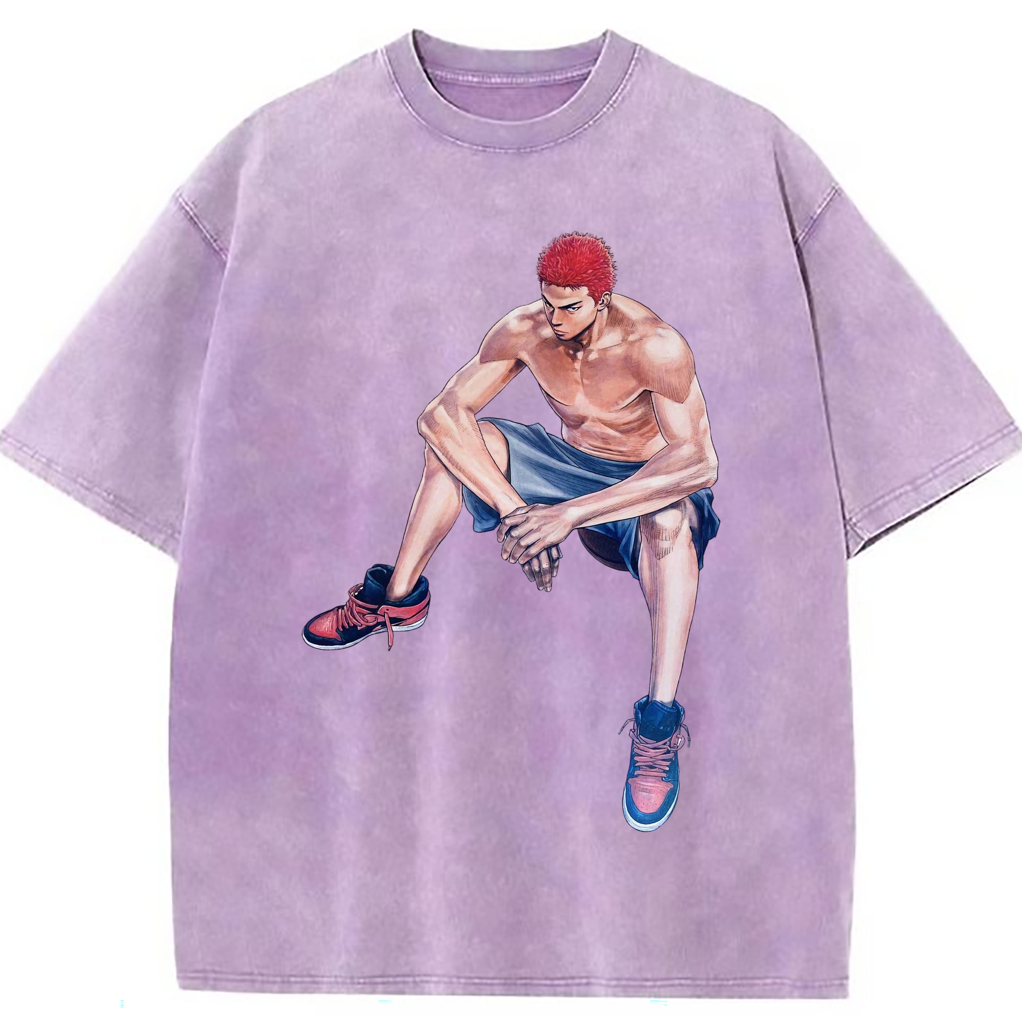（画像用） SLAM DUNK／スラムダンク 綿100% ヴィンテージ風 半袖Tシャツ（フロントプリント）