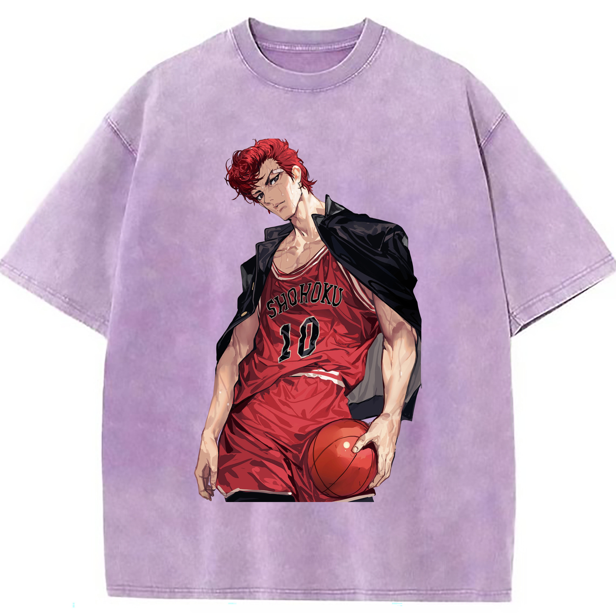 （画像用） SLAM DUNK／スラムダンク 綿100% ヴィンテージ風 半袖Tシャツ（フロントプリント）