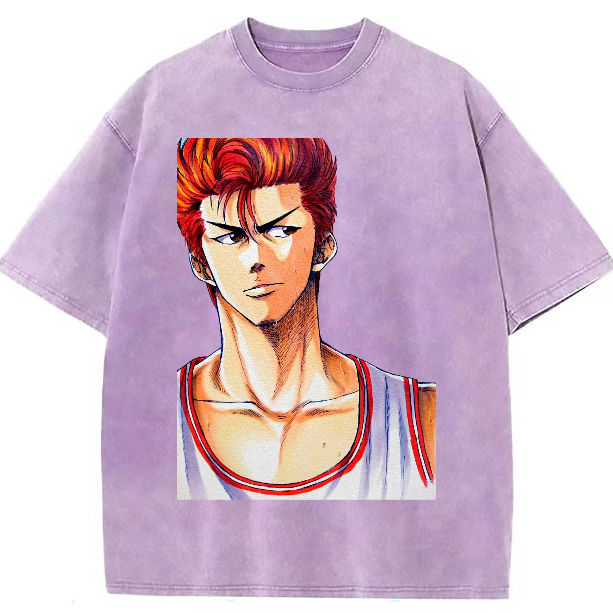 （画像用） SLAM DUNK／スラムダンク 綿100% ヴィンテージ風 半袖Tシャツ（フロントプリント）