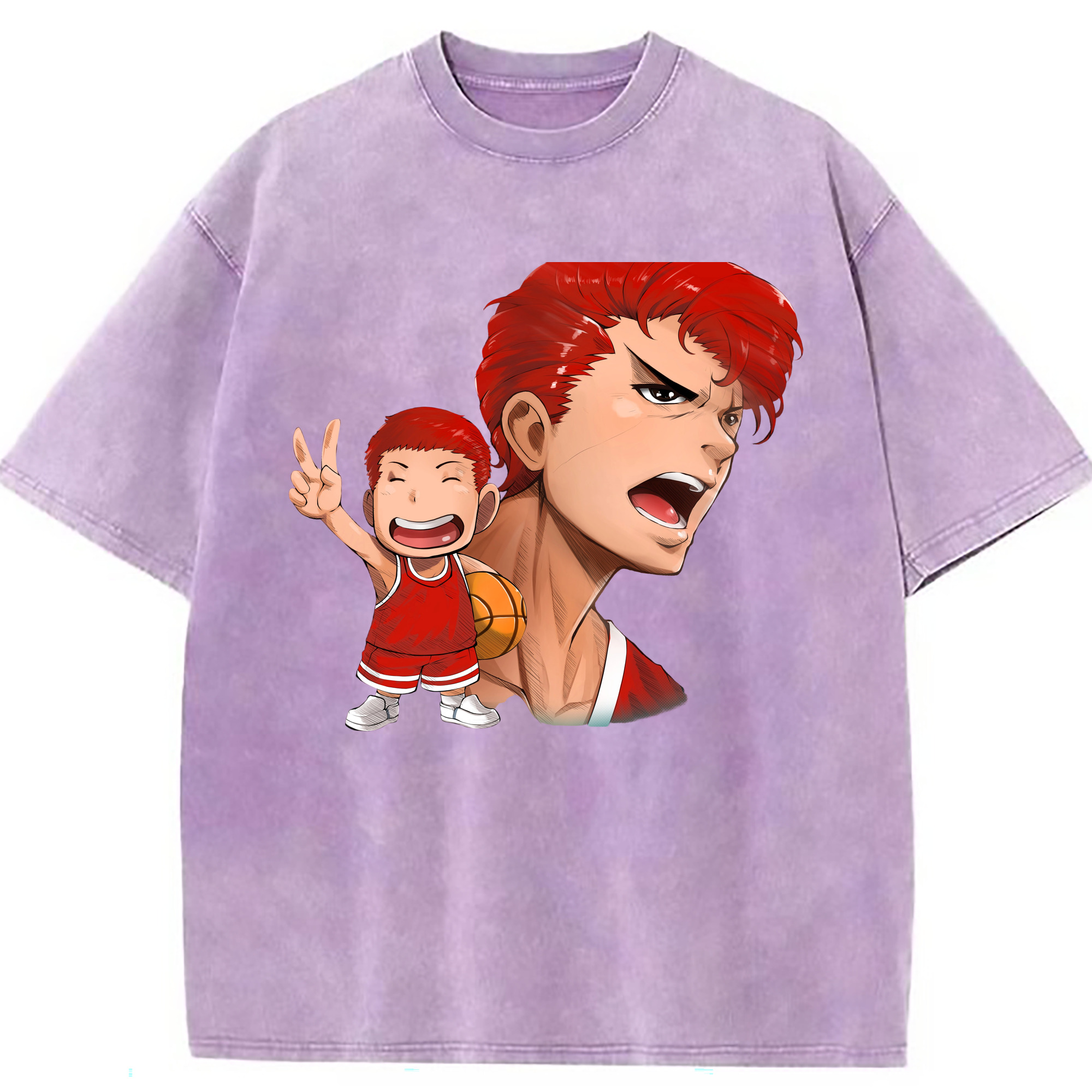 （画像用） SLAM DUNK／スラムダンク 綿100% ヴィンテージ風 半袖Tシャツ（フロントプリント）