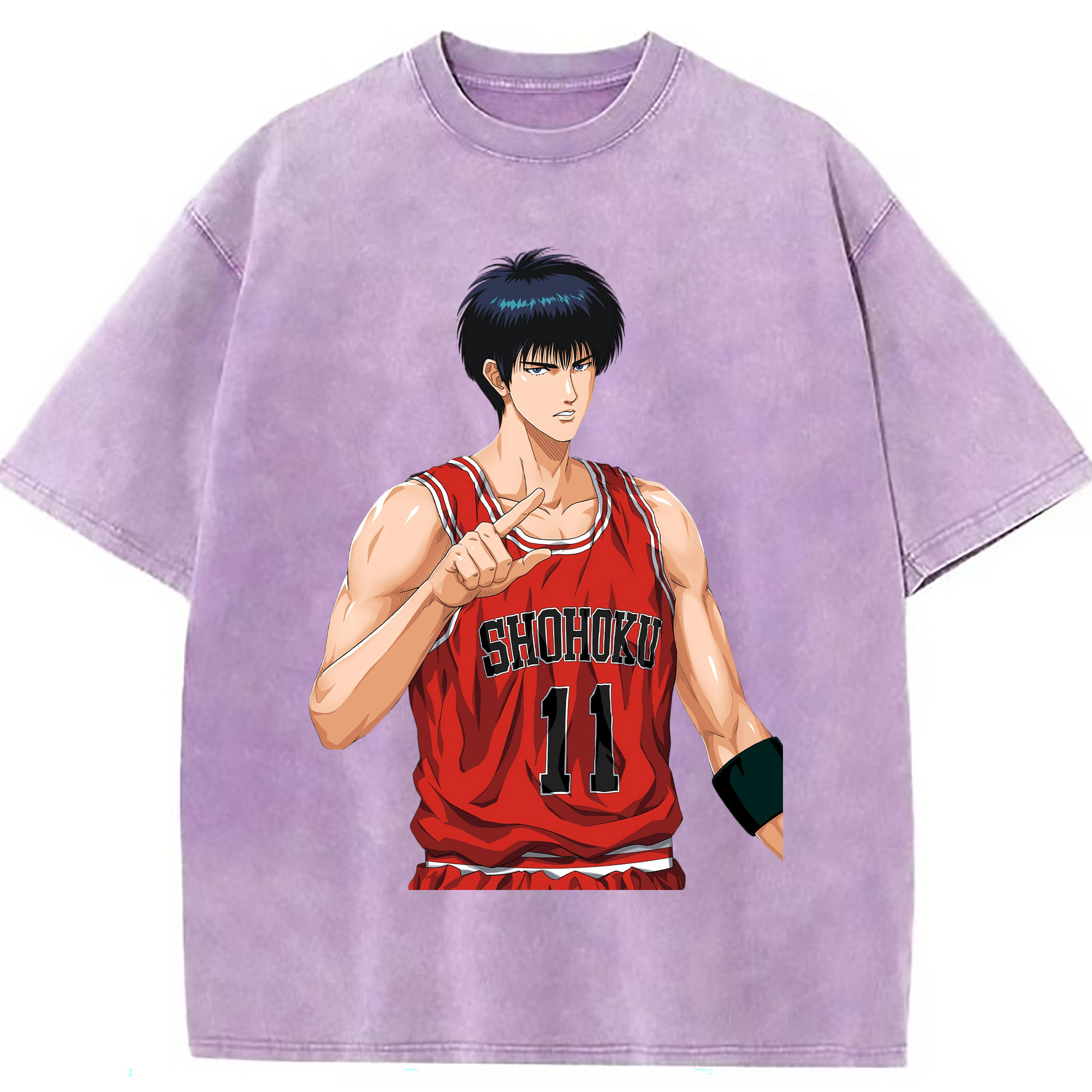 （画像用） SLAM DUNK／スラムダンク 綿100% ヴィンテージ風 半袖Tシャツ（フロントプリント）