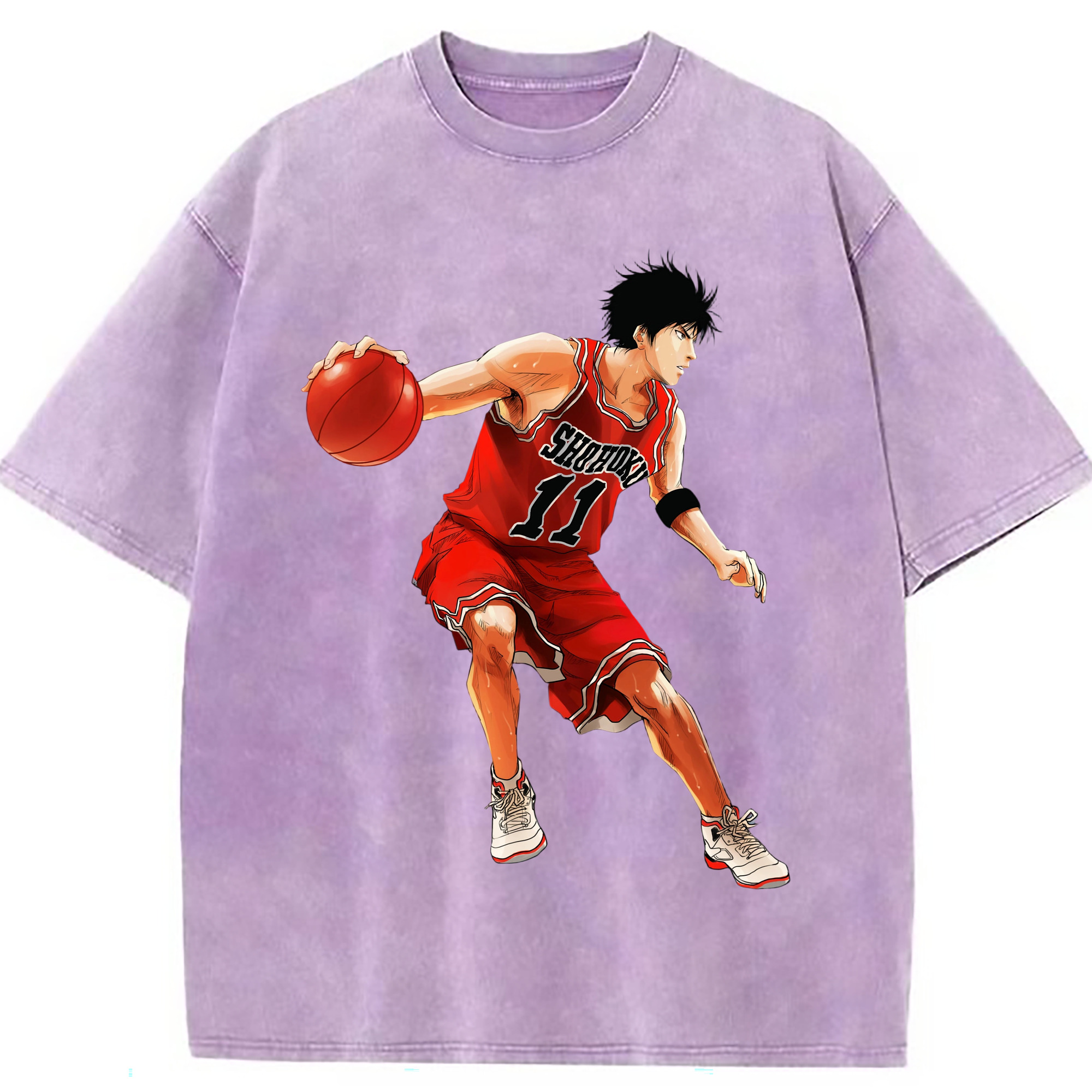 （画像用） SLAM DUNK／スラムダンク 綿100% ヴィンテージ風 半袖Tシャツ（フロントプリント）