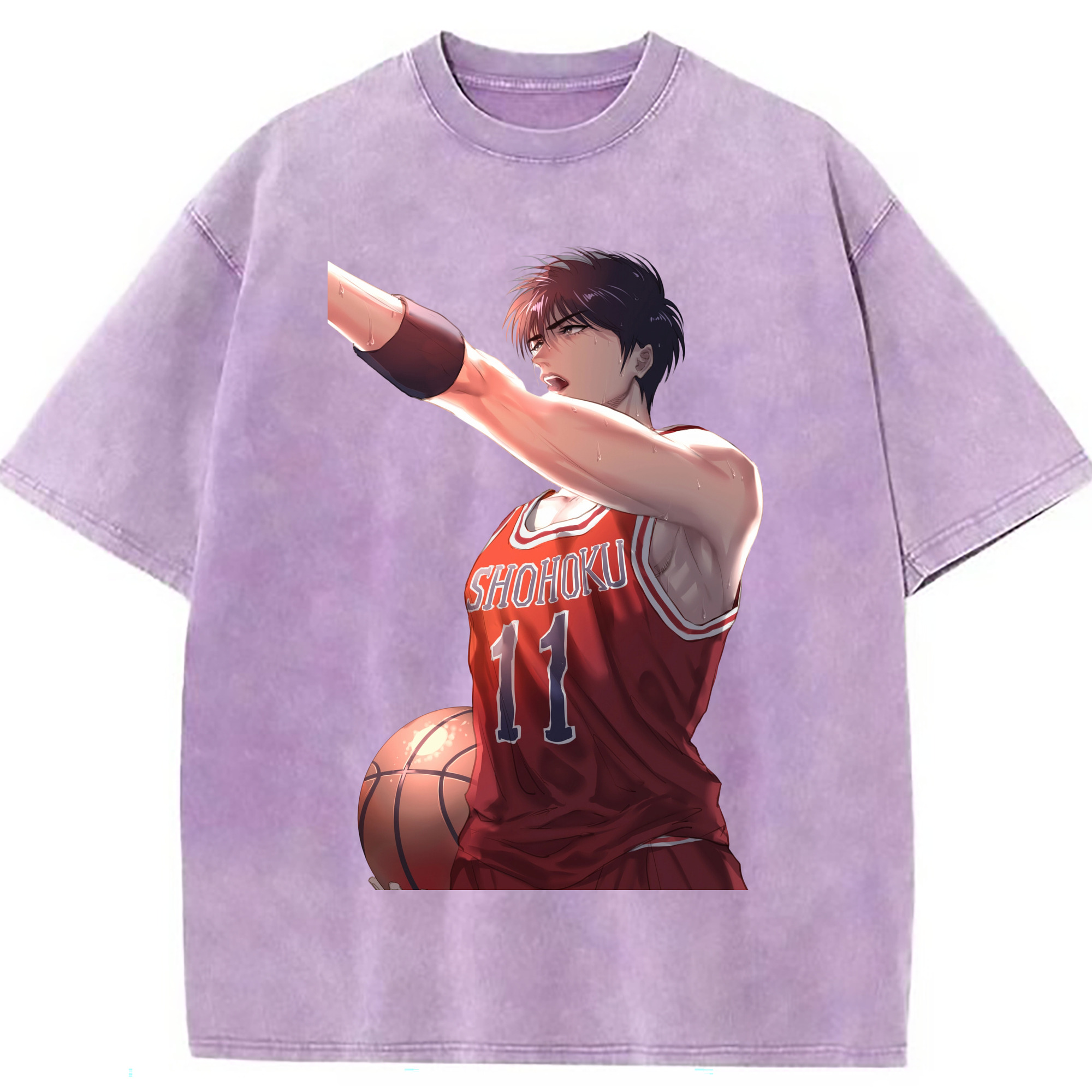（画像用） SLAM DUNK／スラムダンク 綿100% ヴィンテージ風 半袖Tシャツ（フロントプリント）