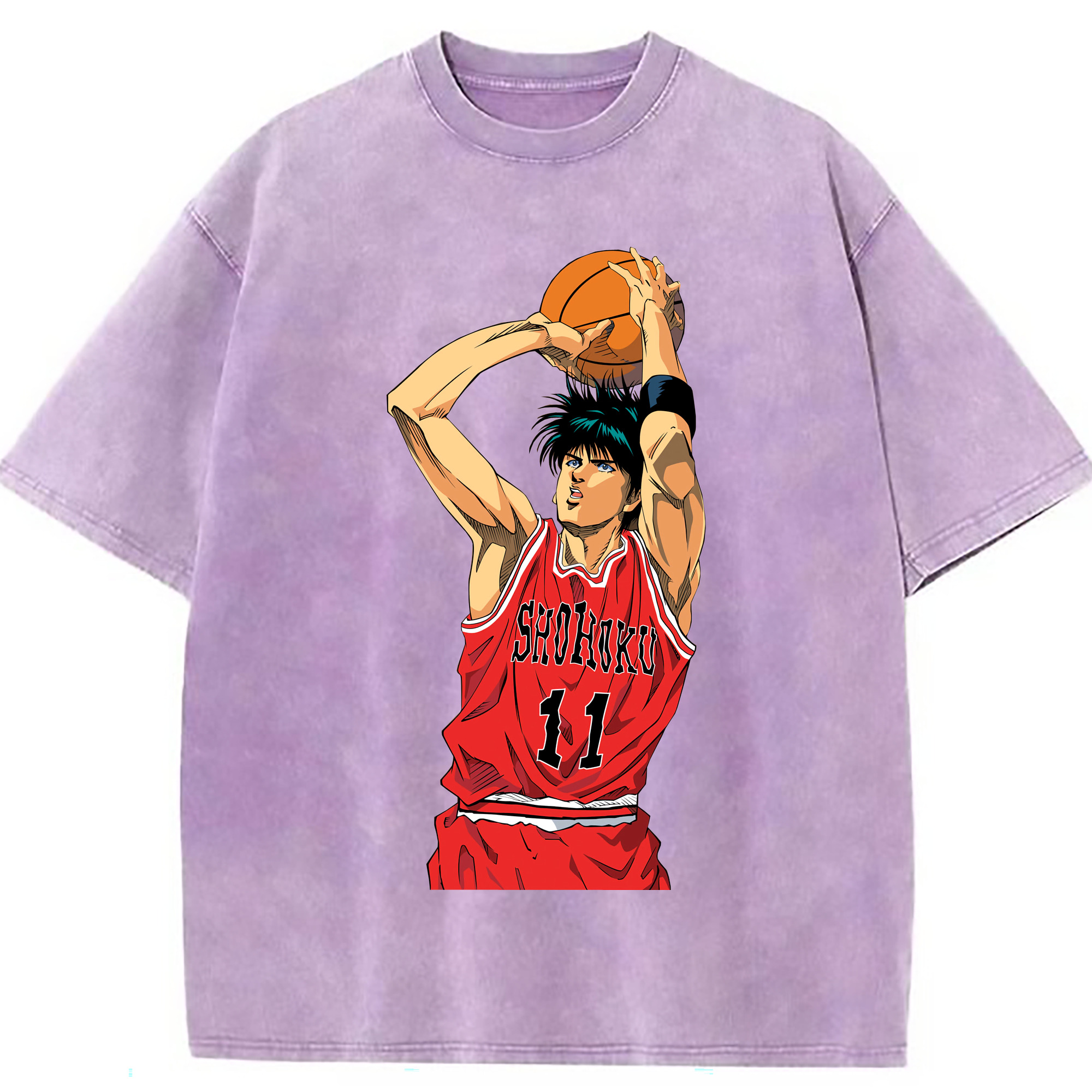 （画像用） SLAM DUNK／スラムダンク 綿100% ヴィンテージ風 半袖Tシャツ（フロントプリント）