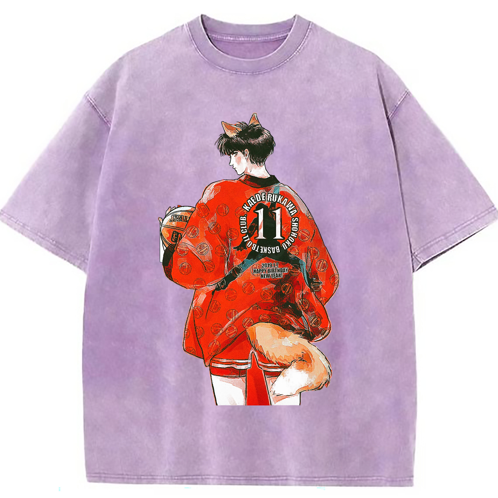 （画像用） SLAM DUNK／スラムダンク 綿100% ヴィンテージ風 半袖Tシャツ（フロントプリント）