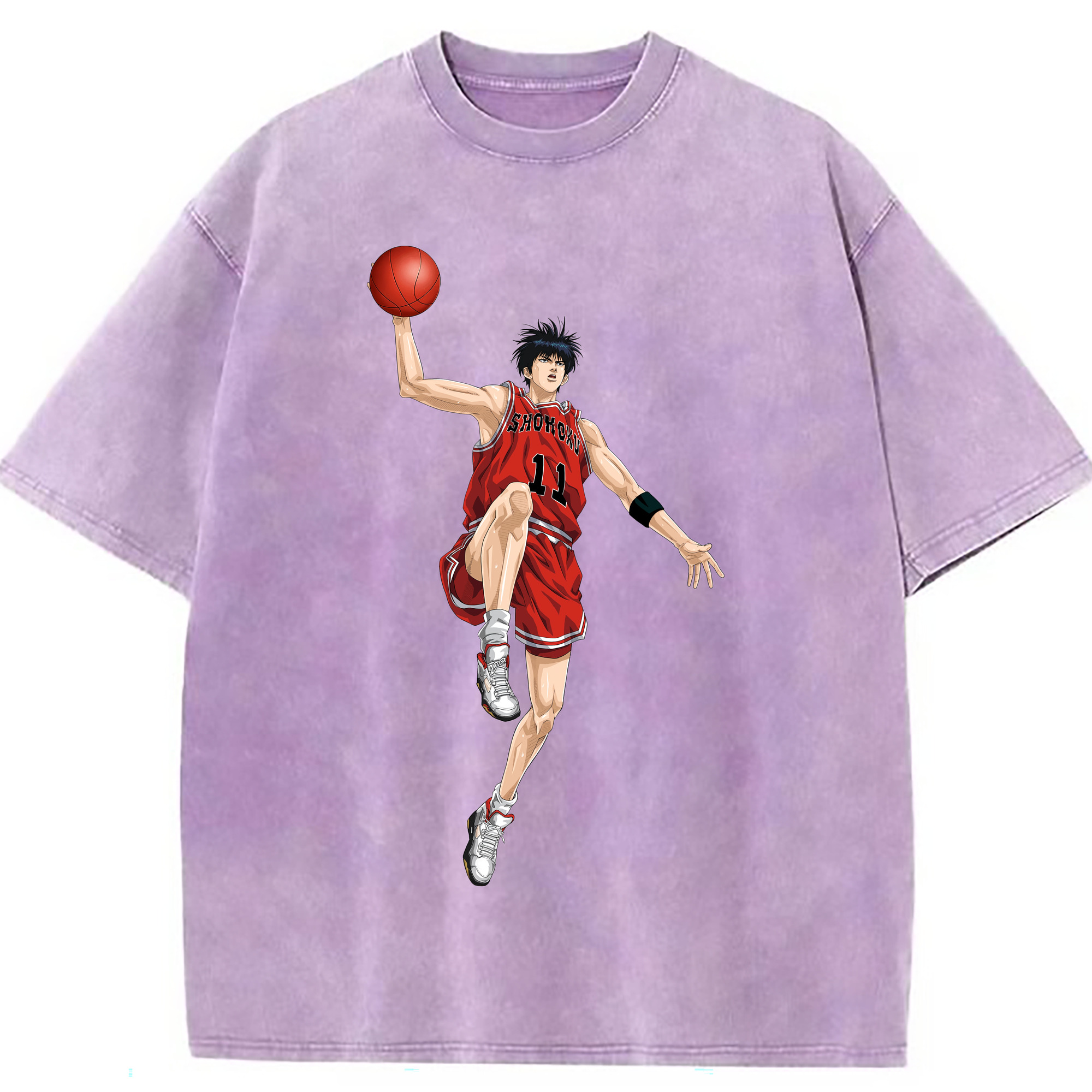 （画像用） SLAM DUNK／スラムダンク 綿100% ヴィンテージ風 半袖Tシャツ（フロントプリント）
