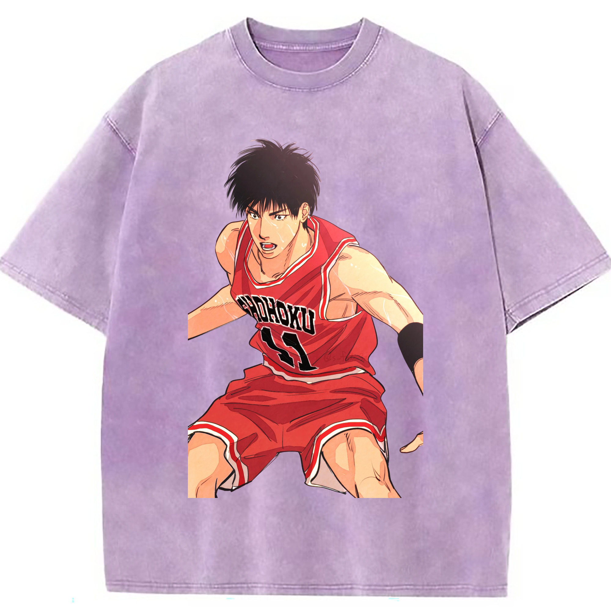 （画像用） SLAM DUNK／スラムダンク 綿100% ヴィンテージ風 半袖Tシャツ（フロントプリント）