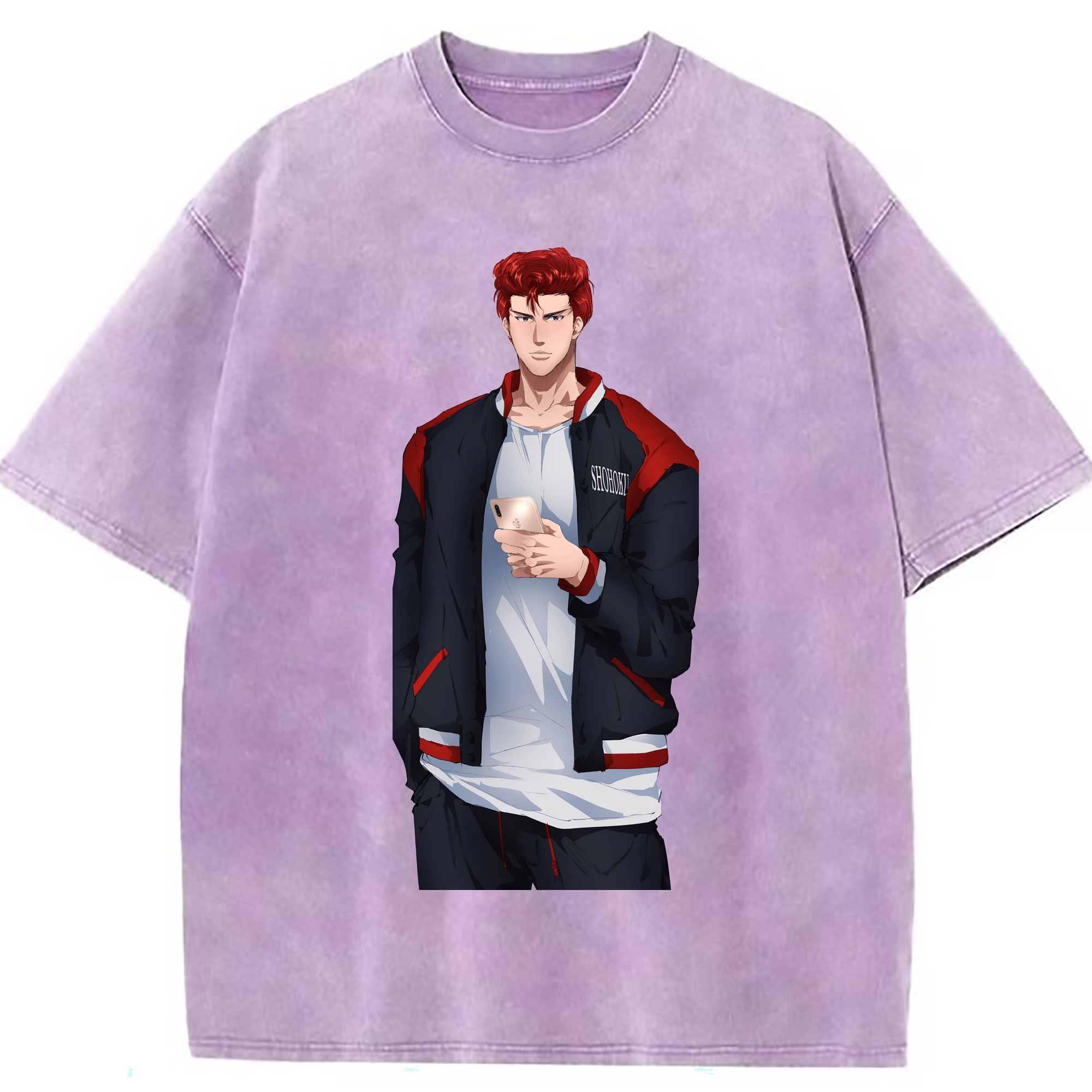 （画像用） SLAM DUNK／スラムダンク 綿100% ヴィンテージ風 半袖Tシャツ（フロントプリント）
