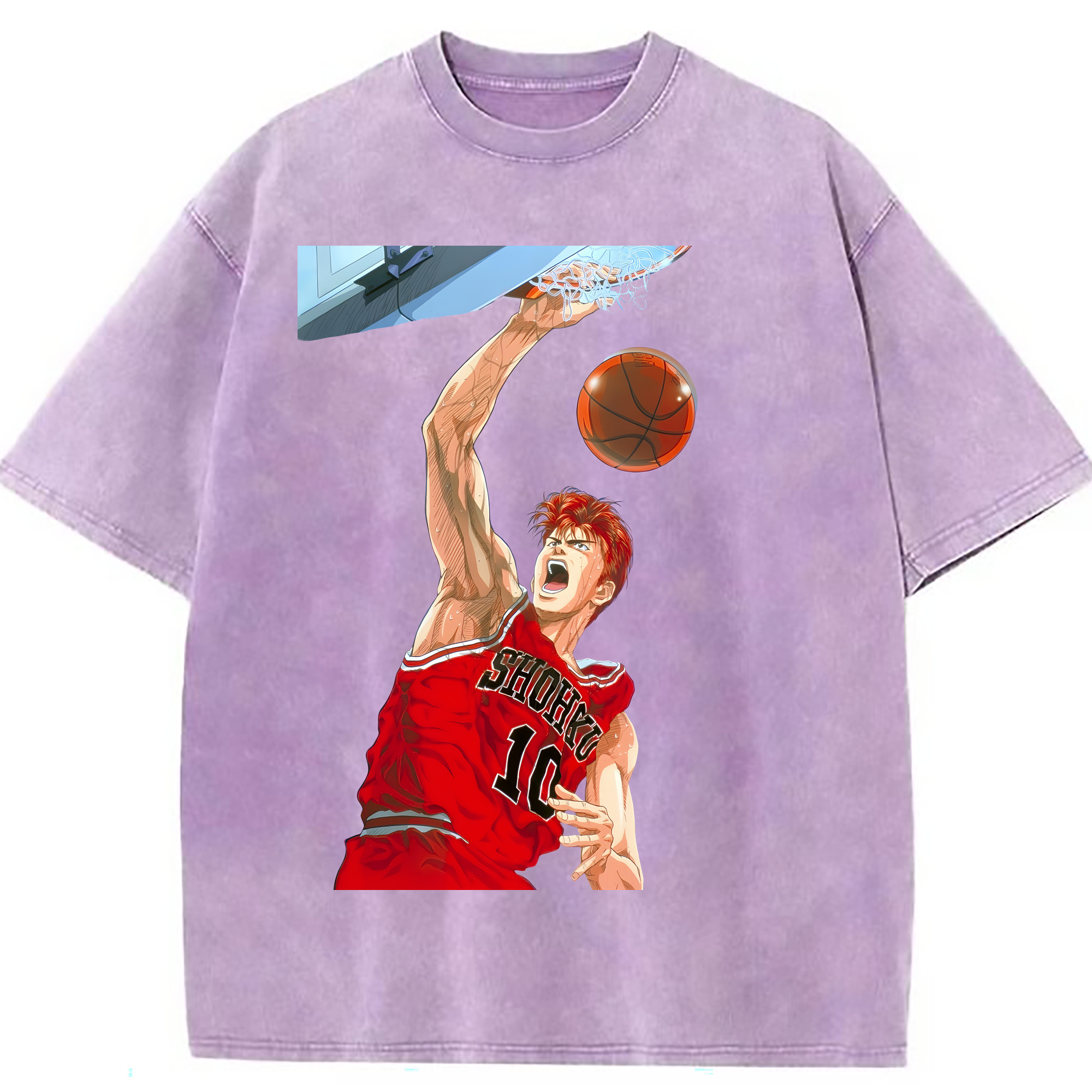 （画像用） SLAM DUNK／スラムダンク 綿100% ヴィンテージ風 半袖Tシャツ（フロントプリント）