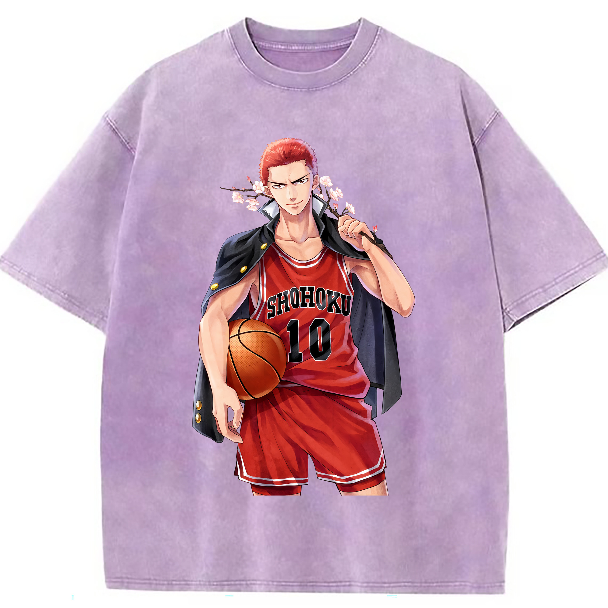 （画像用） SLAM DUNK／スラムダンク 綿100% ヴィンテージ風 半袖Tシャツ（フロントプリント）