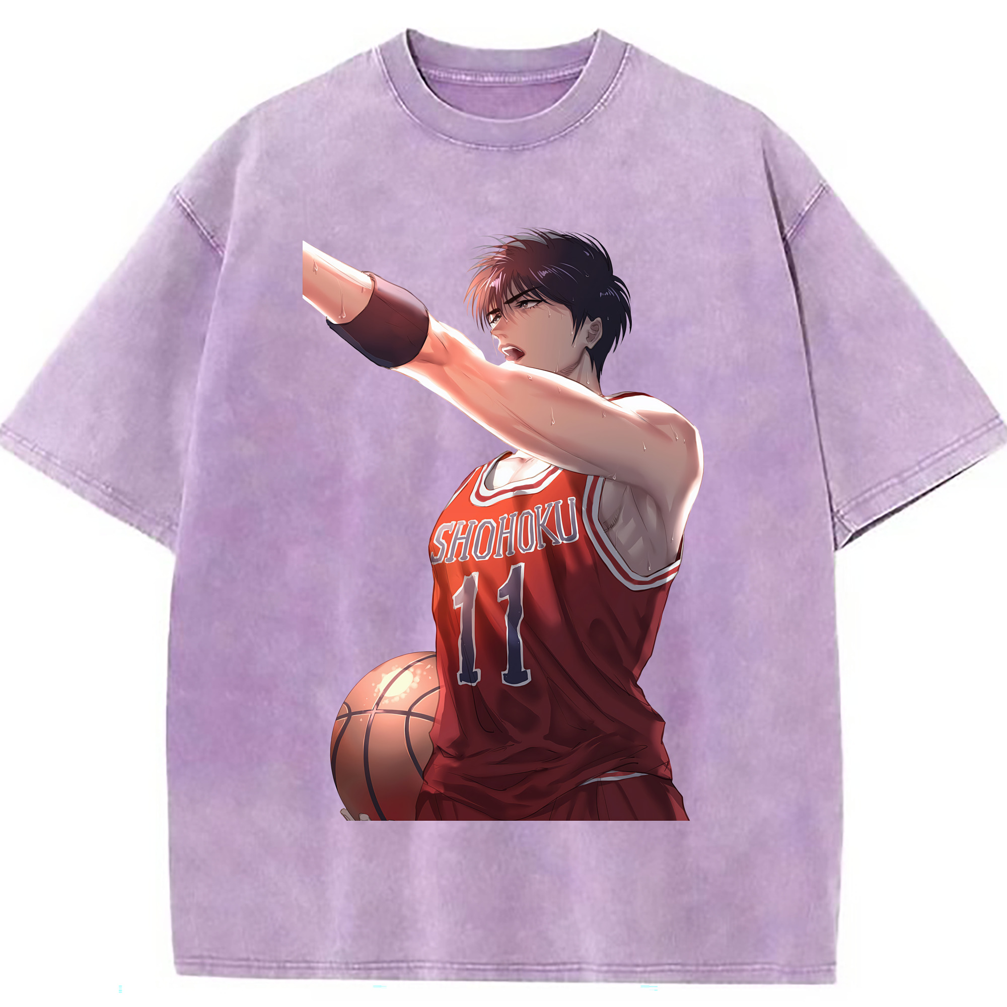 （画像用） SLAM DUNK／スラムダンク 綿100% ヴィンテージ風 半袖Tシャツ（フロントプリント）