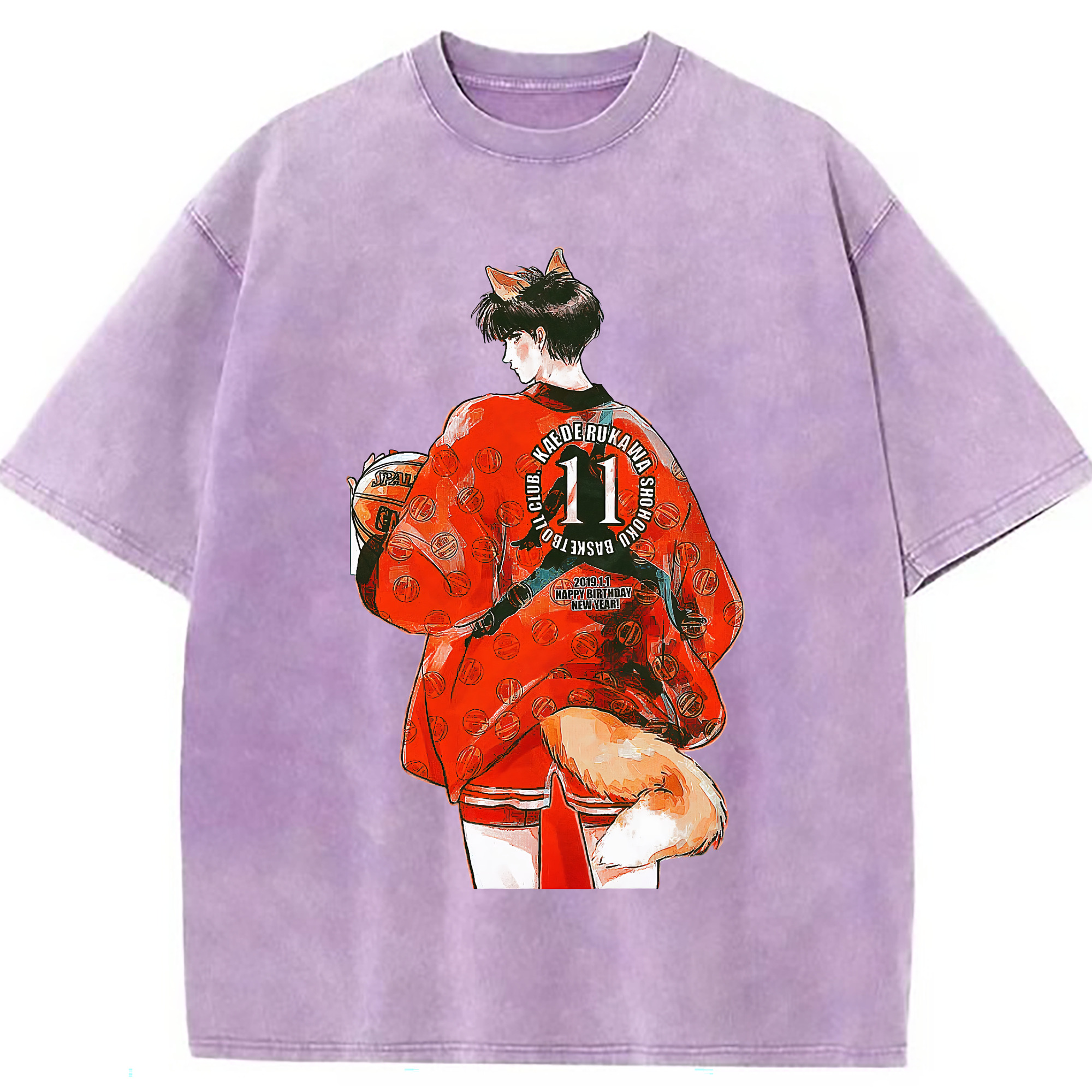 （画像用） SLAM DUNK／スラムダンク 綿100% ヴィンテージ風 半袖Tシャツ（フロントプリント）