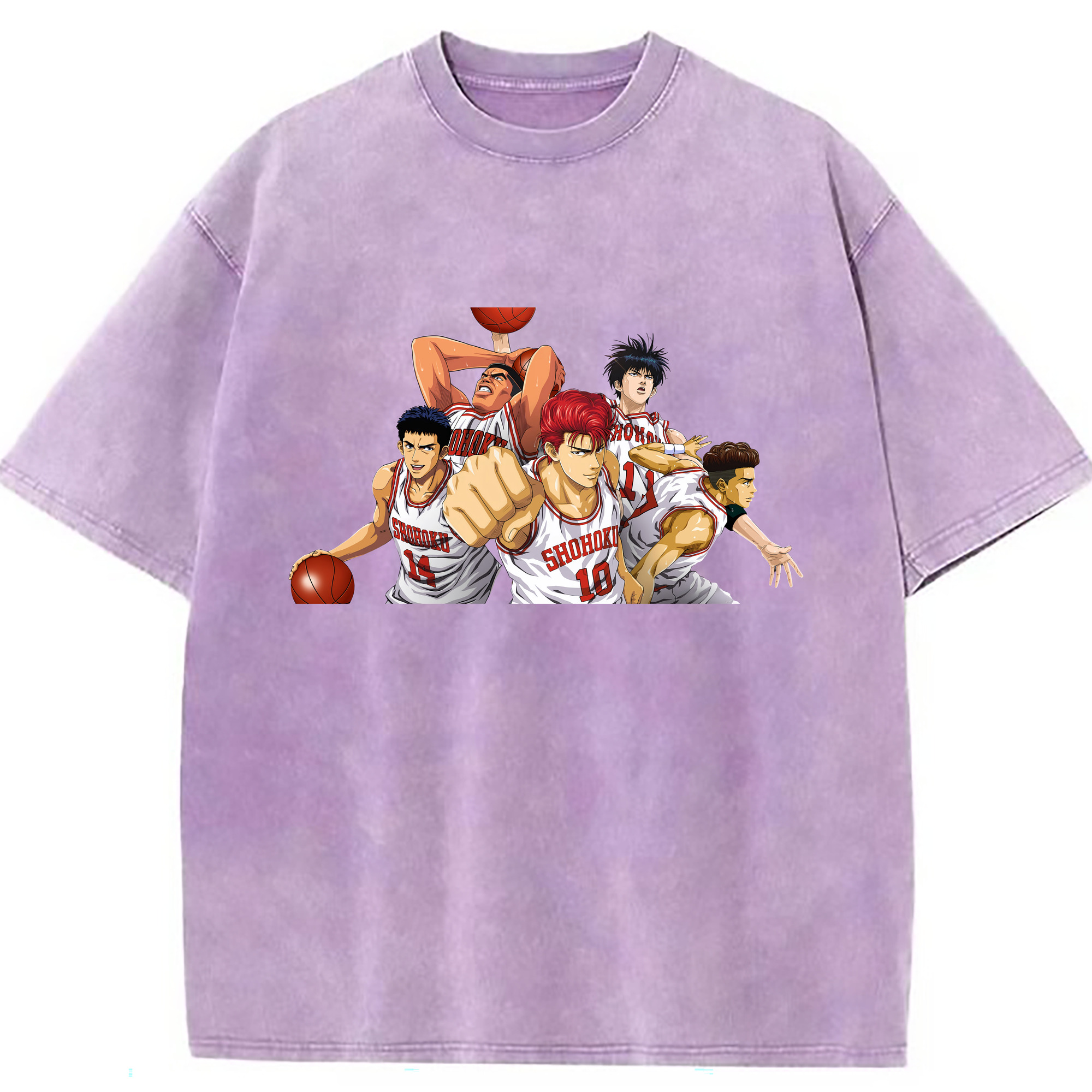 （画像用） SLAM DUNK／スラムダンク 綿100% ヴィンテージ風 半袖Tシャツ（フロントプリント）