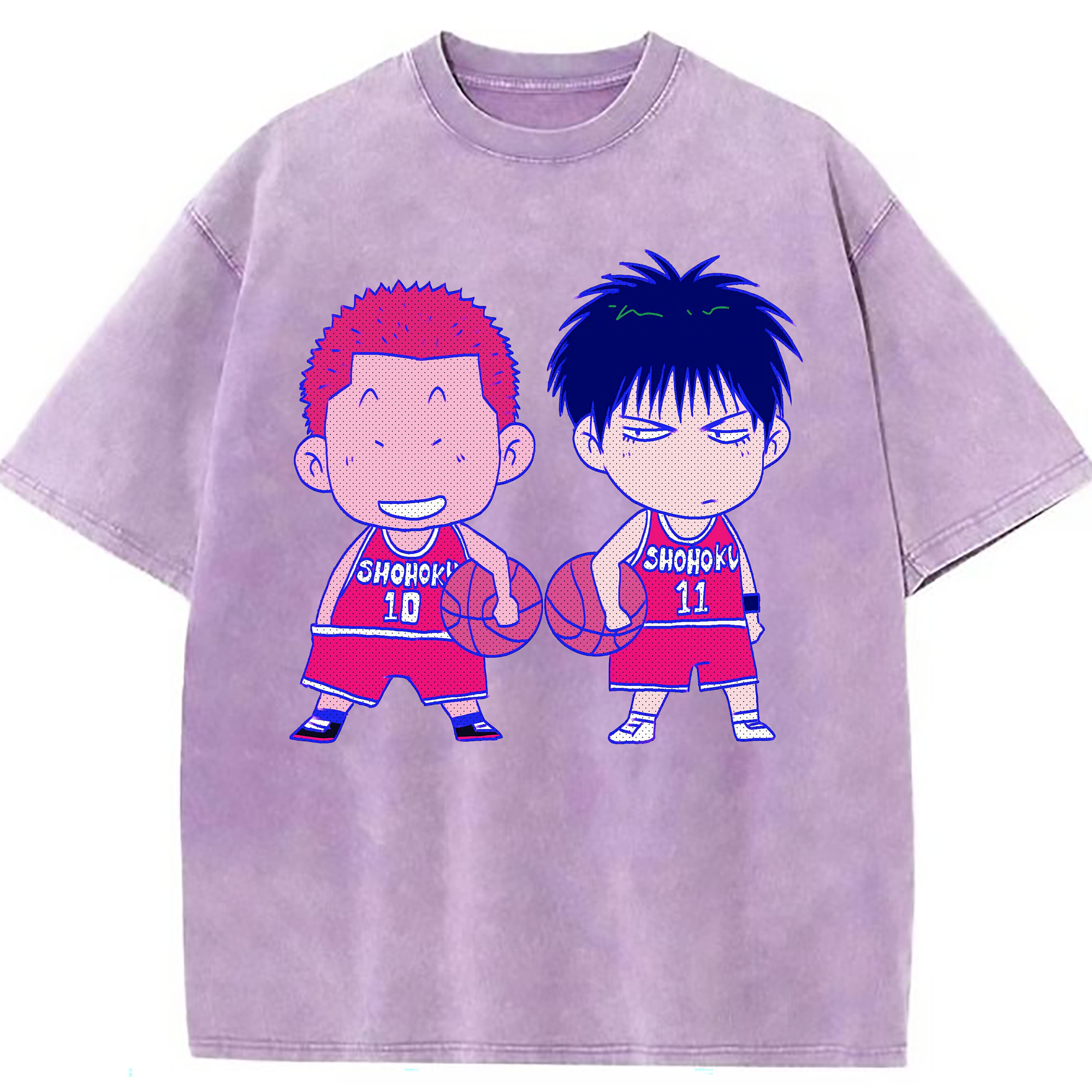（画像用） SLAM DUNK／スラムダンク 綿100% ヴィンテージ風 半袖Tシャツ（フロントプリント）