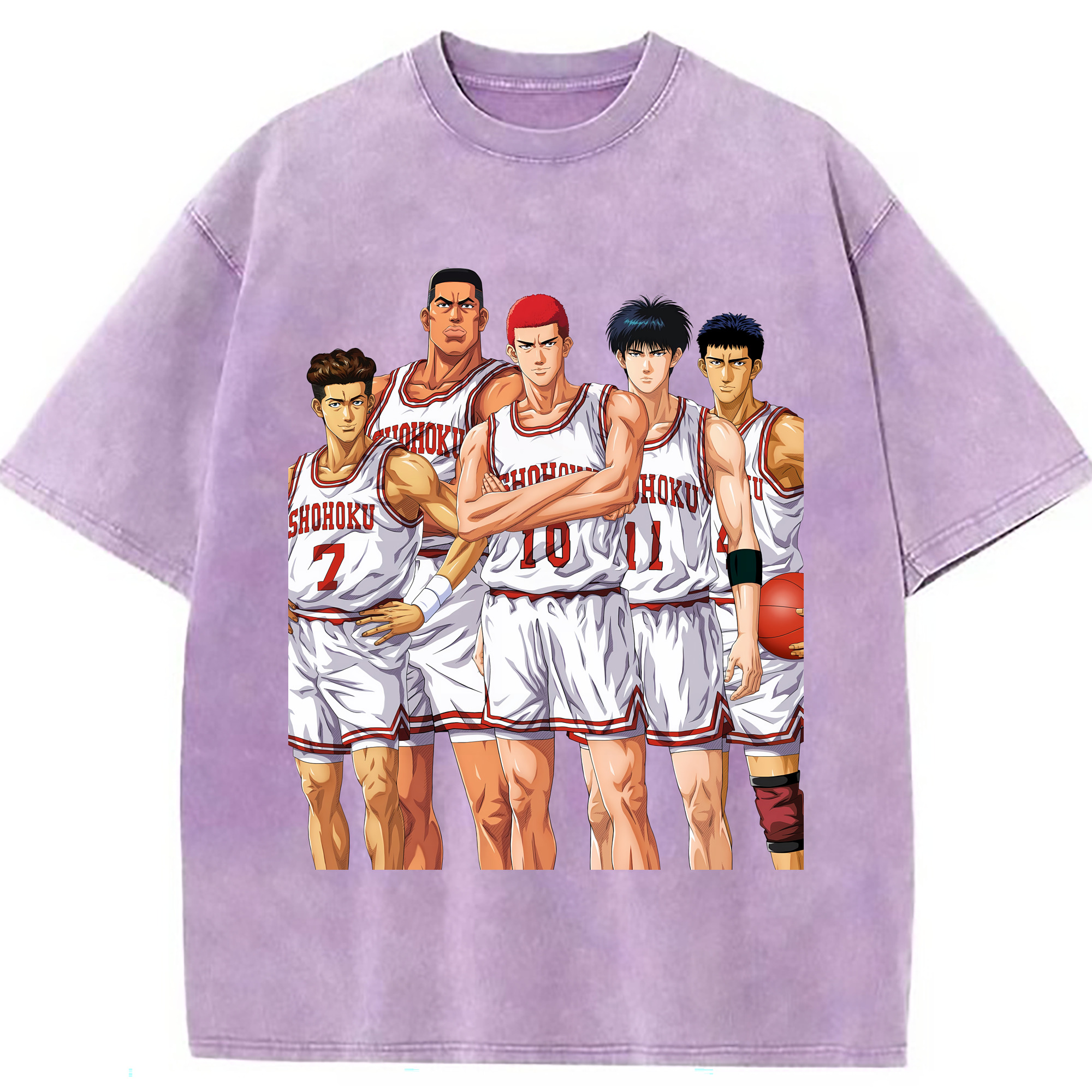 （画像用） SLAM DUNK／スラムダンク 綿100% ヴィンテージ風 半袖Tシャツ（フロントプリント）